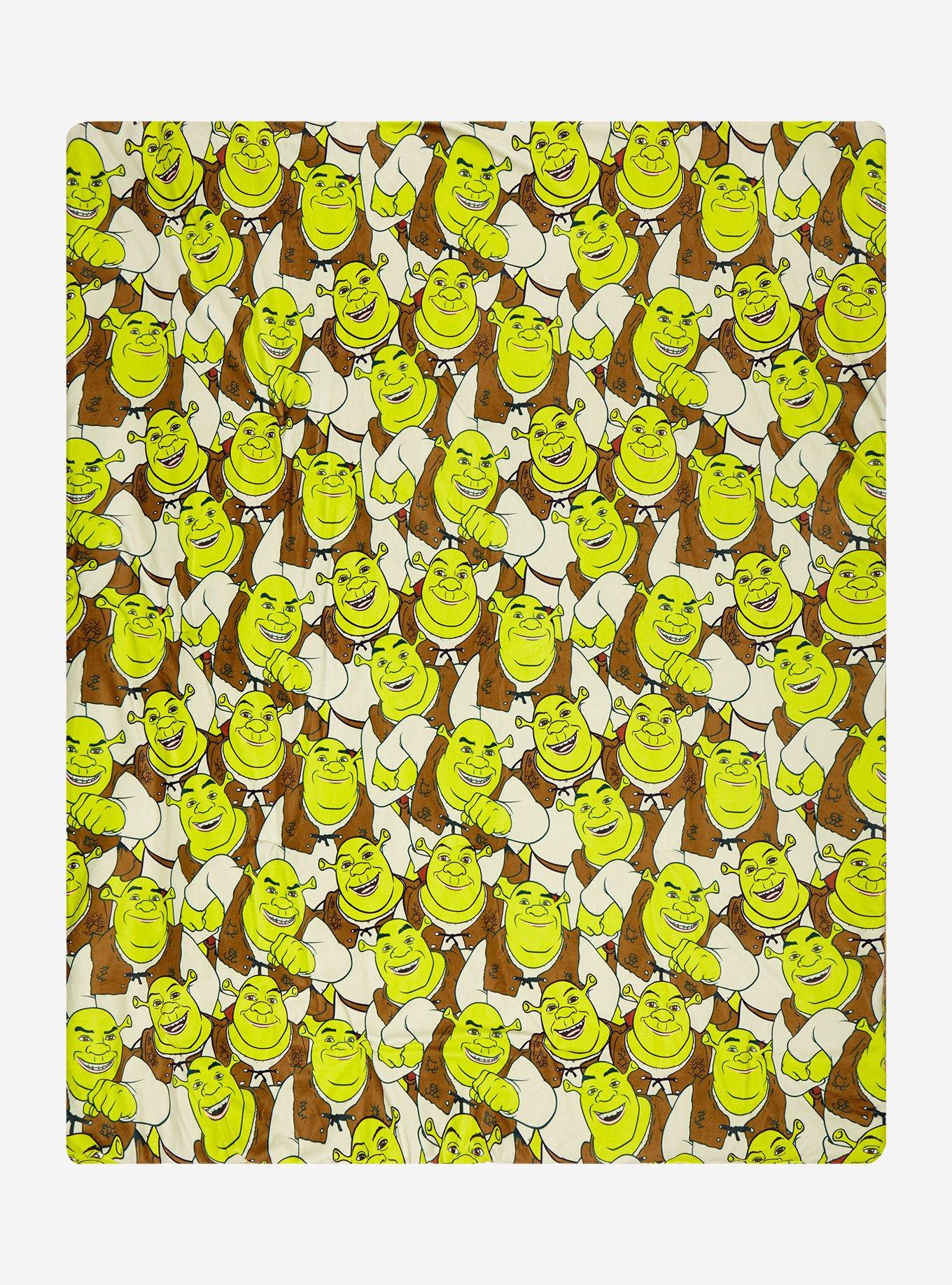Shrew Beware Ogre & Collage Reversible Throw Blanket, , hi-res
