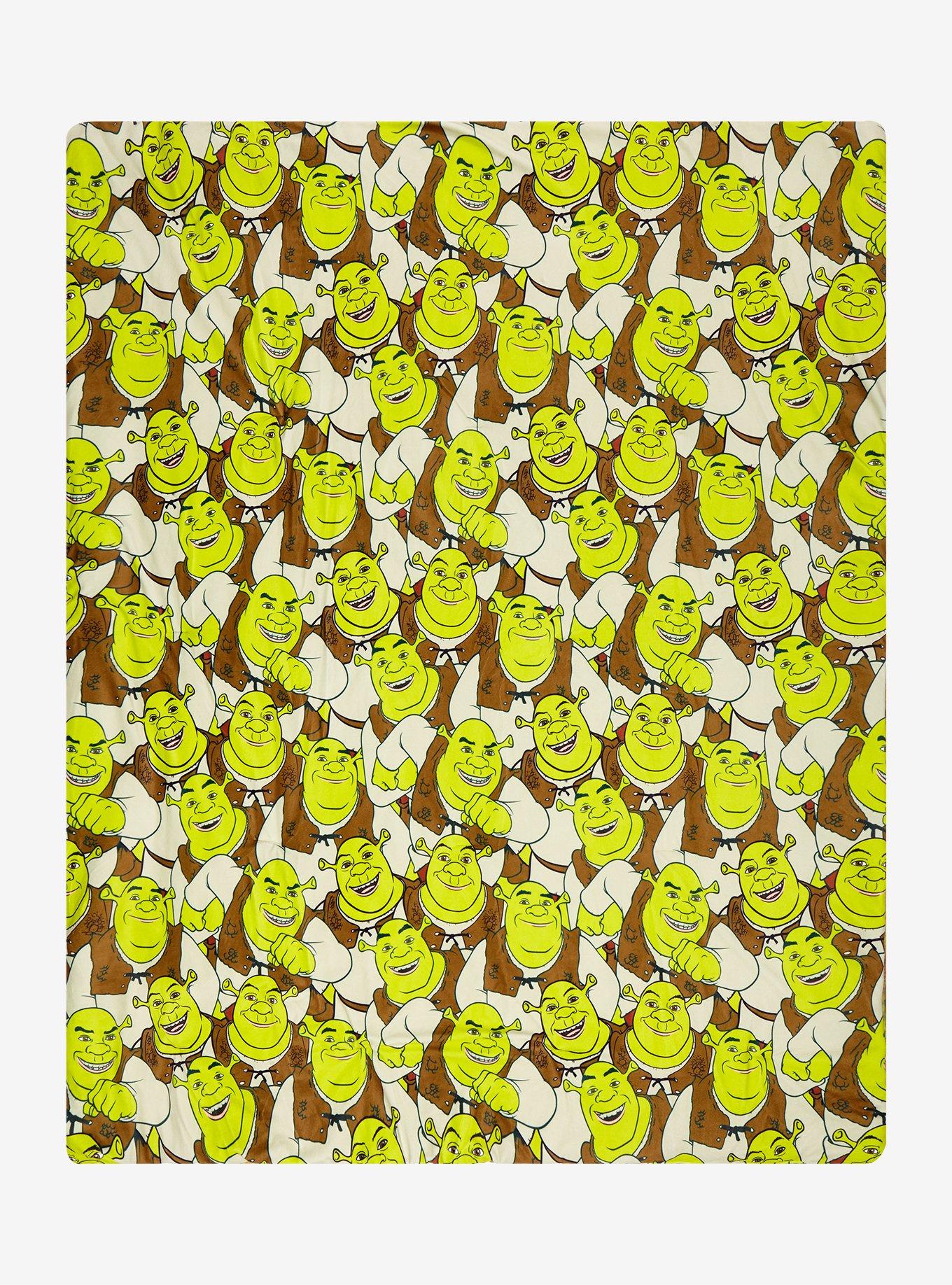 Shrew Beware Ogre & Collage Reversible Throw Blanket, , hi-res