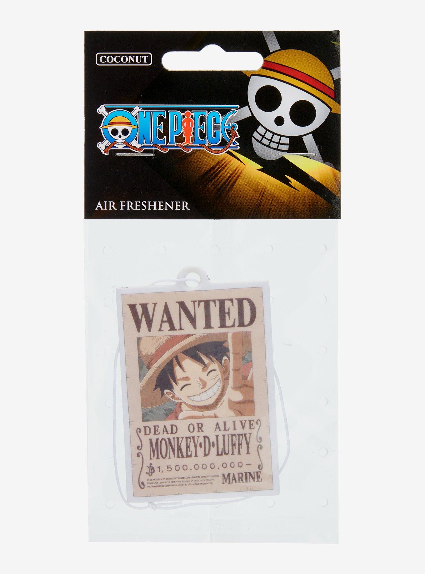 One Piece Monkey D. Luffy Wanted Poster Coconut Scented Air Freshener - BoxLunch Exclusive, , alternate