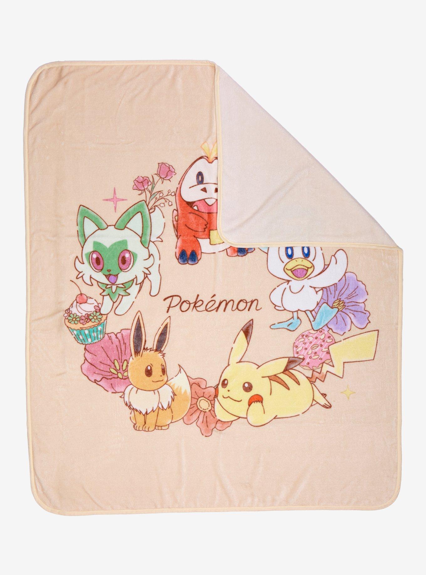 Pokémon Floral Group Portrait Fleece Throw, , hi-res