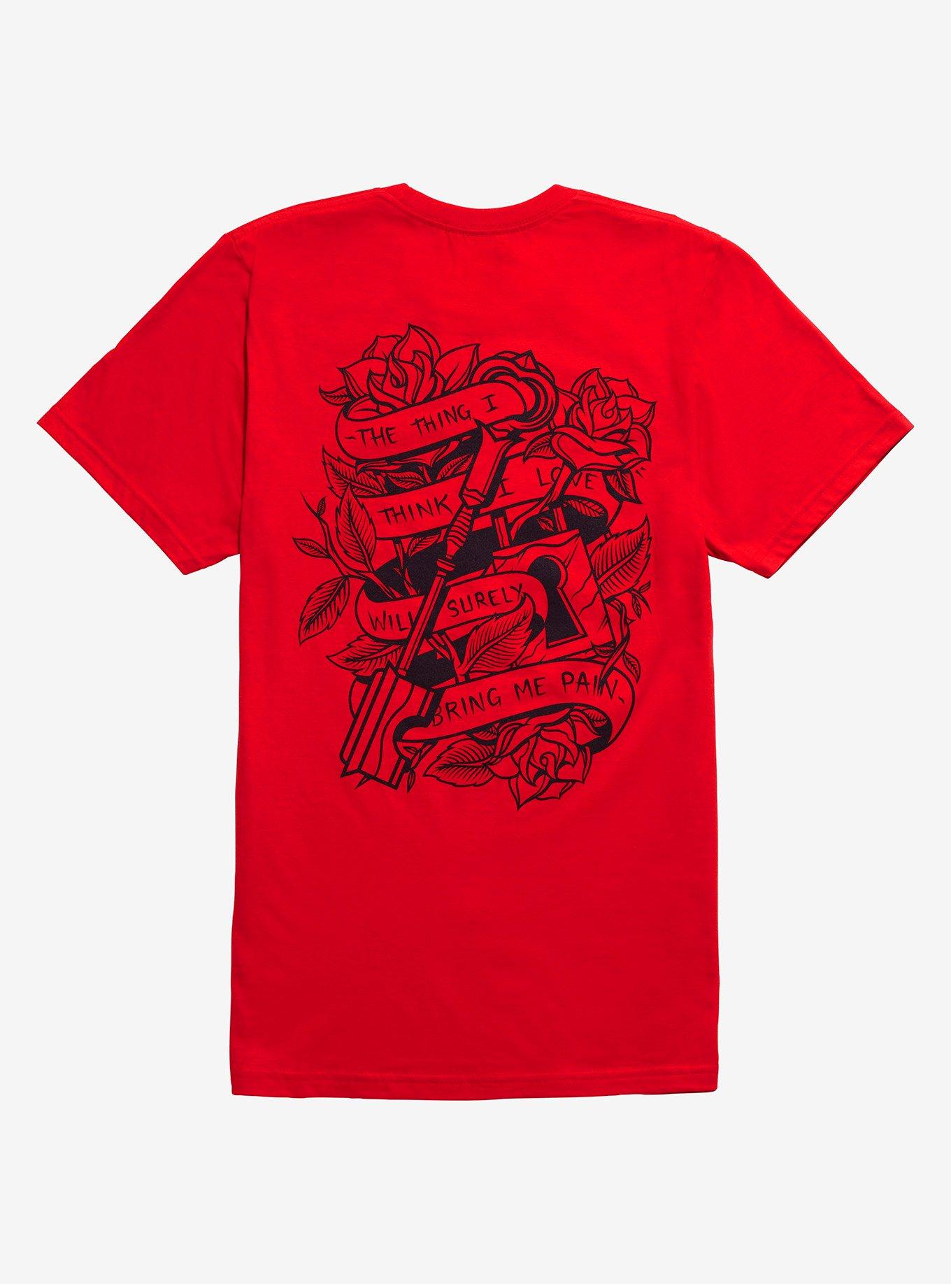 Pierce The Veil King For A Day Roses Boyfriend Fit Girls T-Shirt, , hi-res