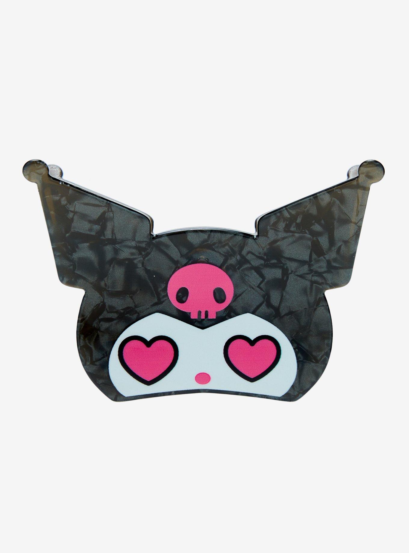 Sanrio Kuromi Heart Eyes Figural Claw Clip, , alternate