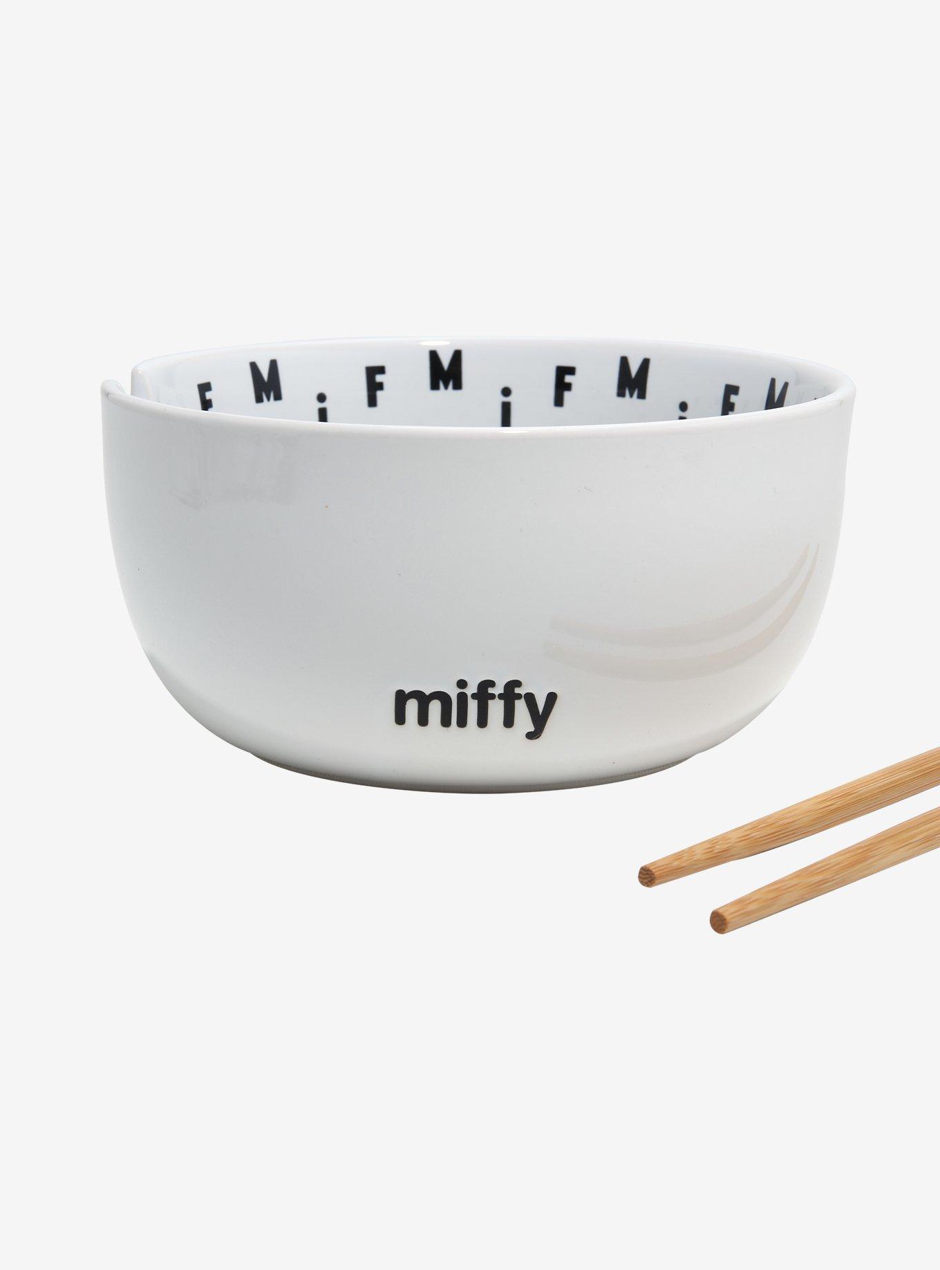 Miffy Face Ramen Bowl with Chopsticks, , alternate