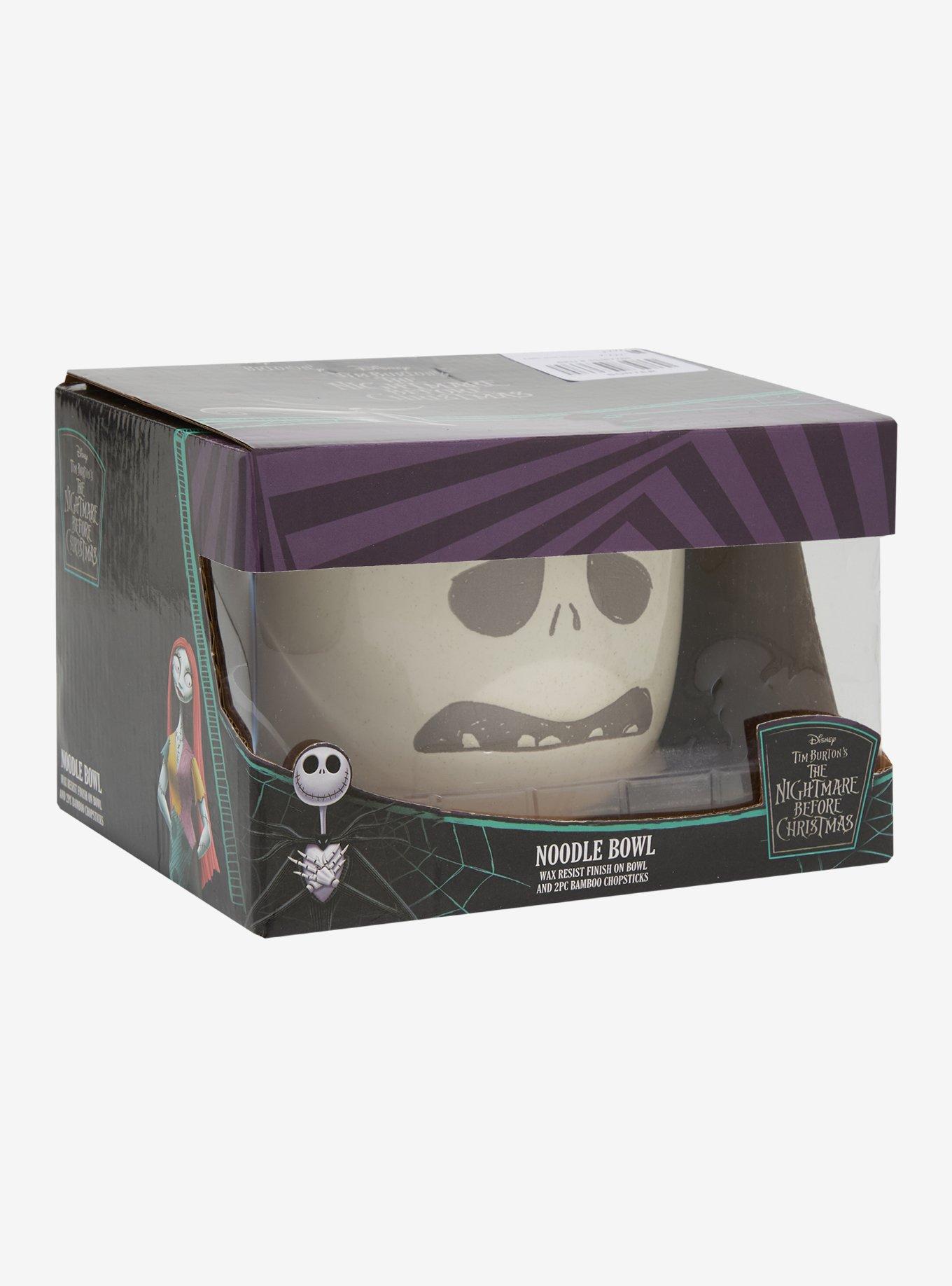 Disney The Nightmare Before Christmas Jack Skellington Face Ramen Bowl with Chopsticks - BoxLunch Exclusive, , alternate
