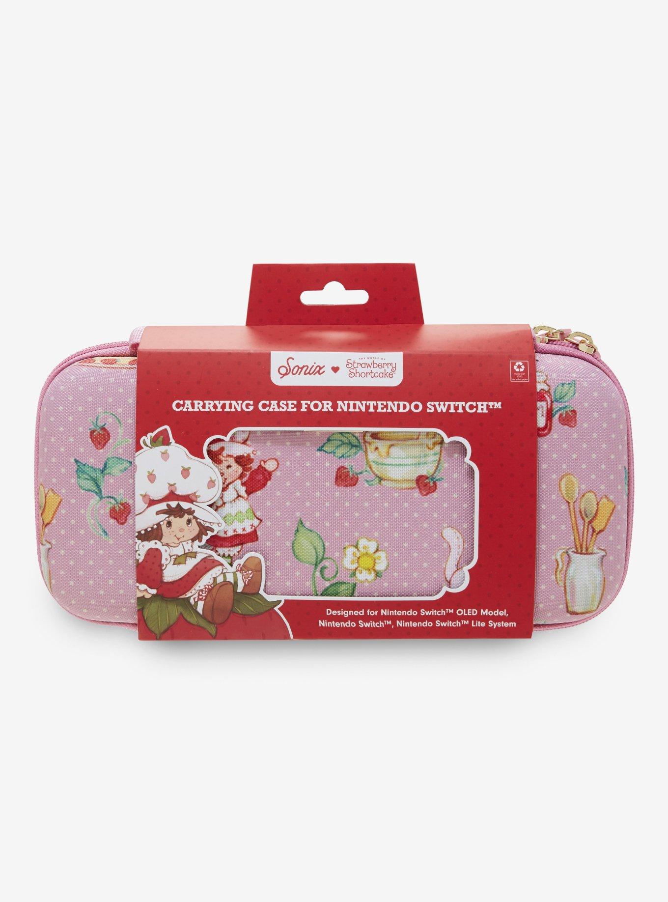 Sonix Strawberry Shortcake Strawberry & Custard Polka Dot Nintendo Switch Carrying Case, , alternate