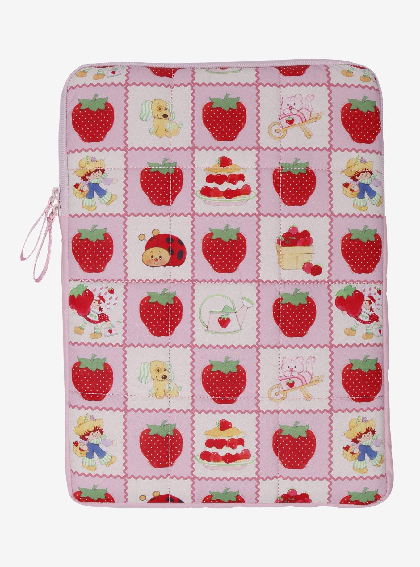 Sonix Strawberry Shortcake Checkered Icons Laptop Sleeve, , hi-res