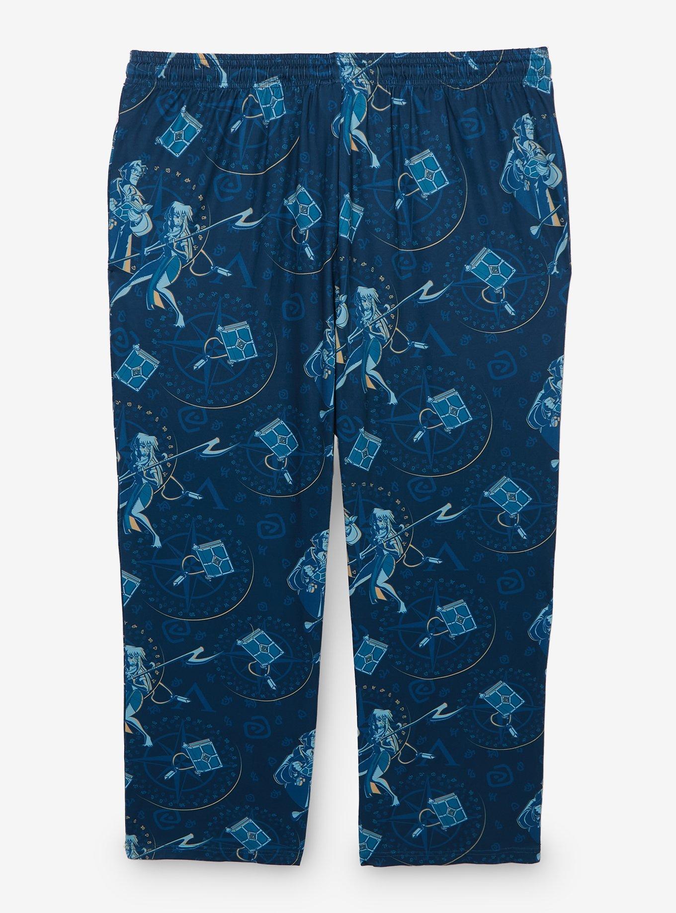 Disney Atlantis: The Lost Empire Milo & Kida Allover Print Women's Plus Size Sleep Pants - BoxLunch Exclusive, , hi-res