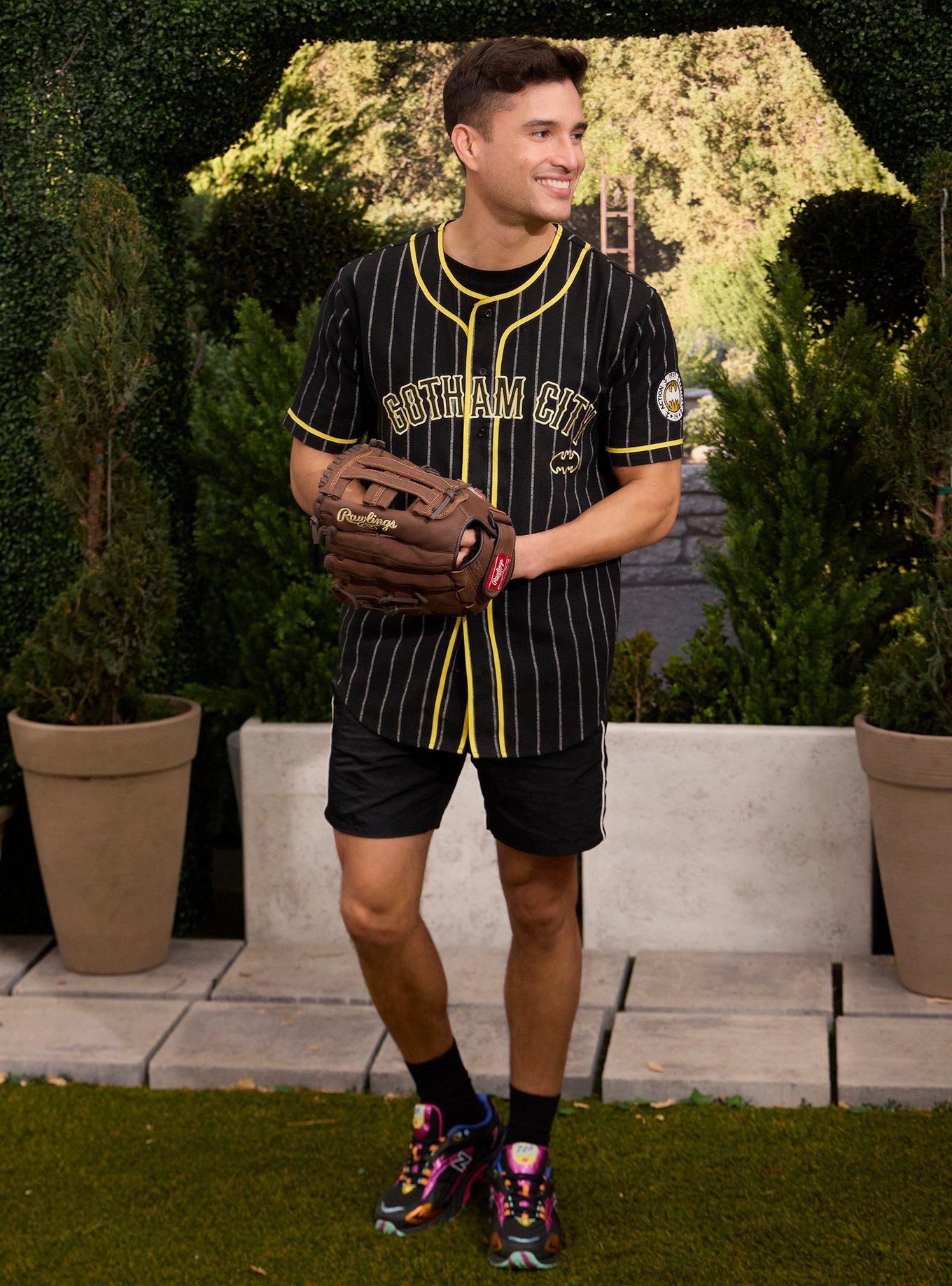 DC Comics Batman Gotham City Striped Baseball Jersey - BoxLunch Exclusive