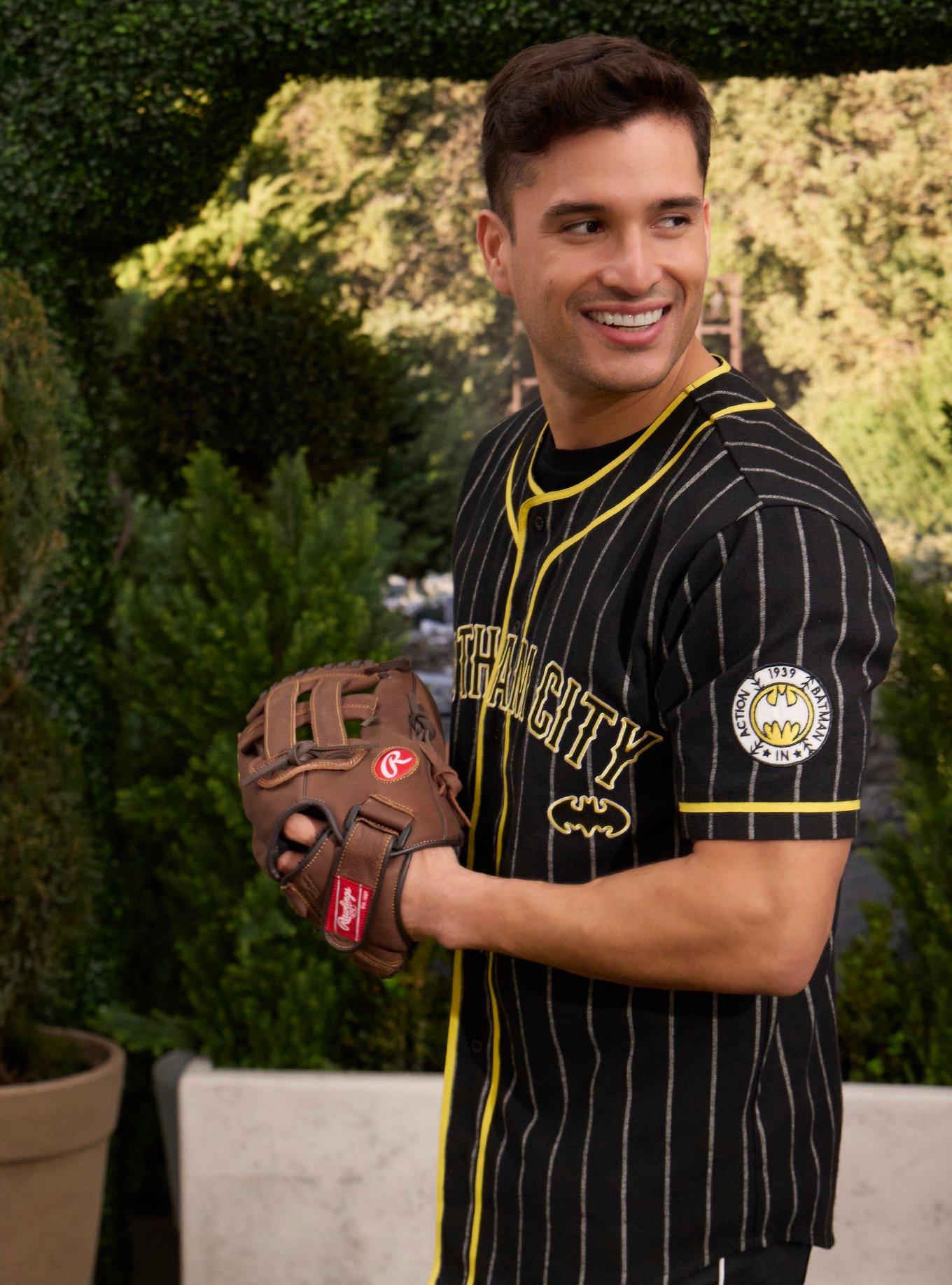 DC Comics Batman Gotham City Striped Baseball Jersey - BoxLunch Exclusive