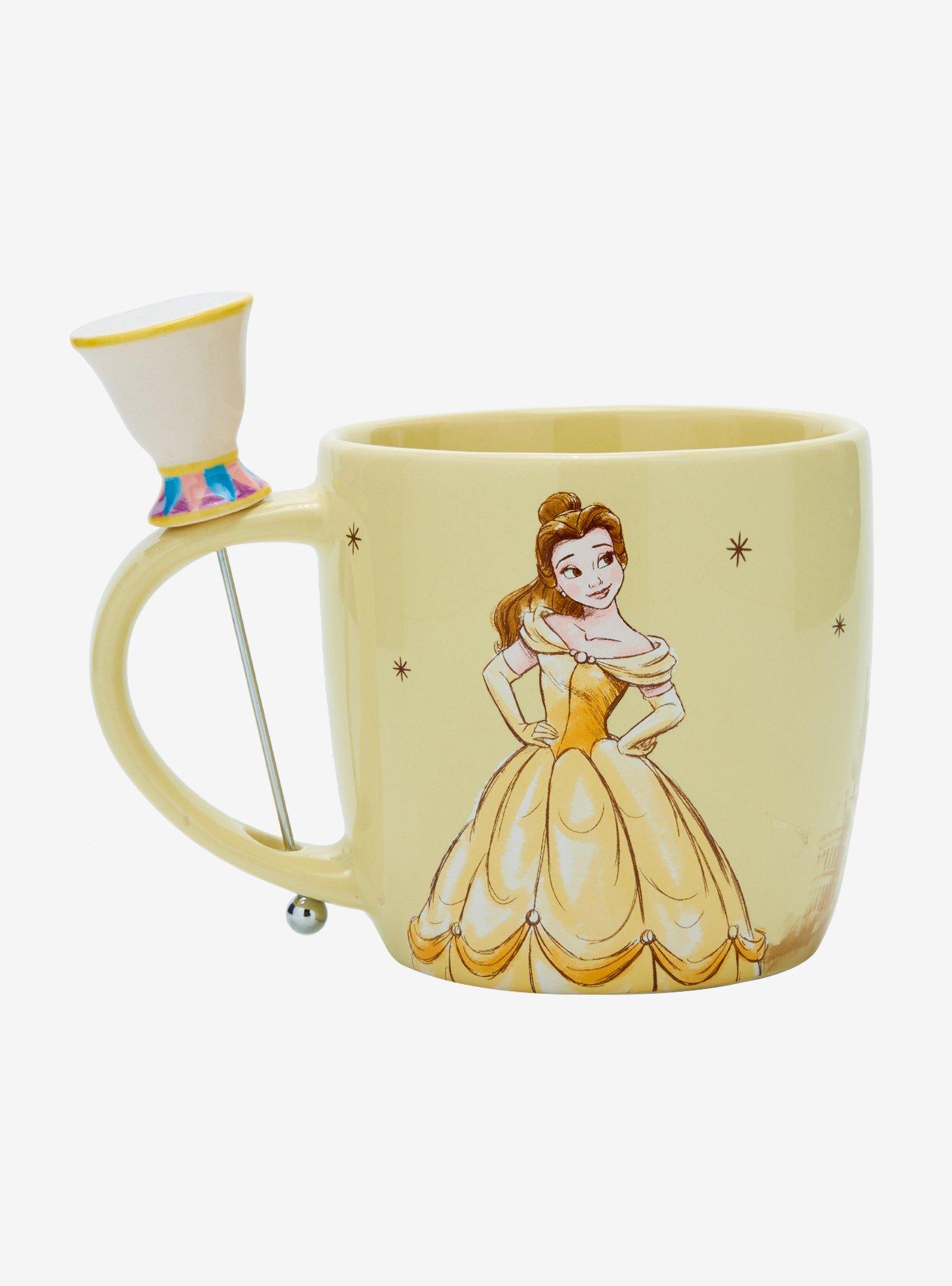 Disney Beauty and the Beast Belle, Beast, and Chip Mug with Stirrer, , alternate