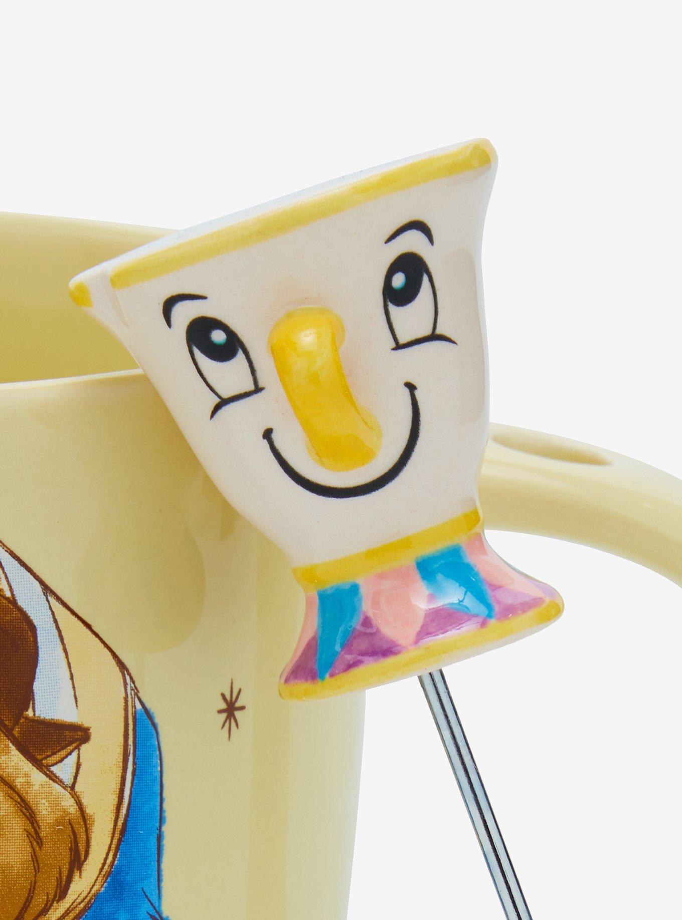 Disney Beauty and the Beast Belle, Beast, and Chip Mug with Stirrer