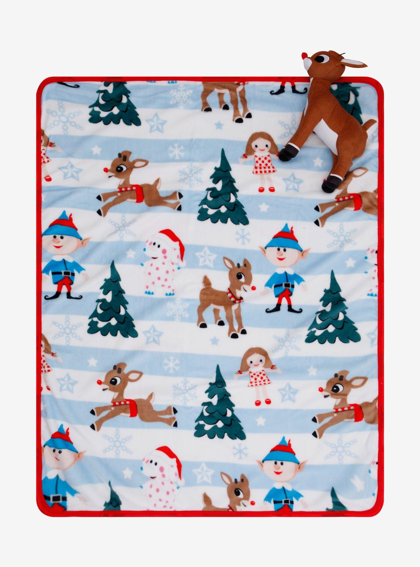 Rudolph The Red-Nosed Reindeer Hugger Pillow & Throw Set, , alternate