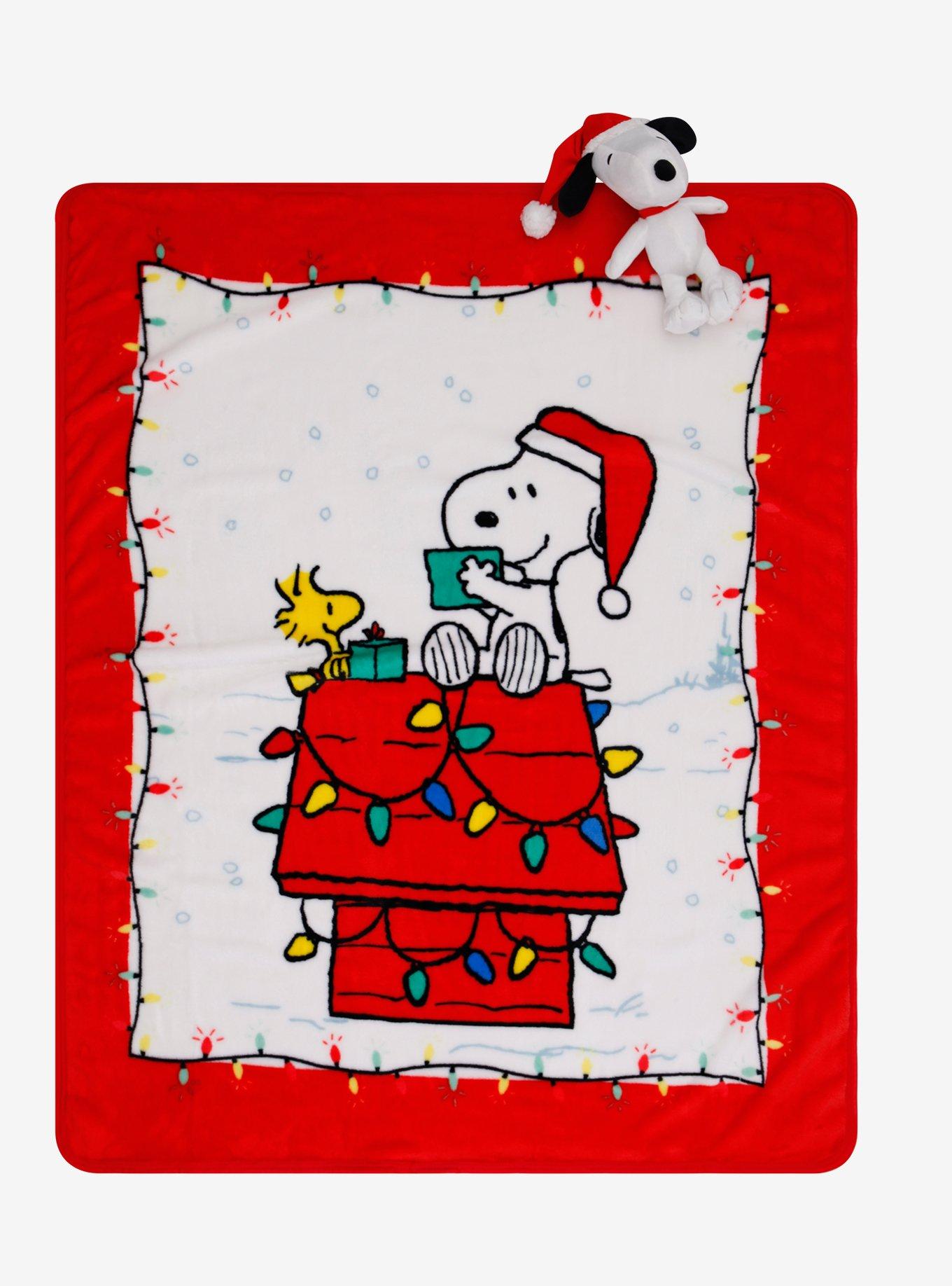 Peanuts Snoopy Holiday Hugger Pillow & Throw Set, , alternate