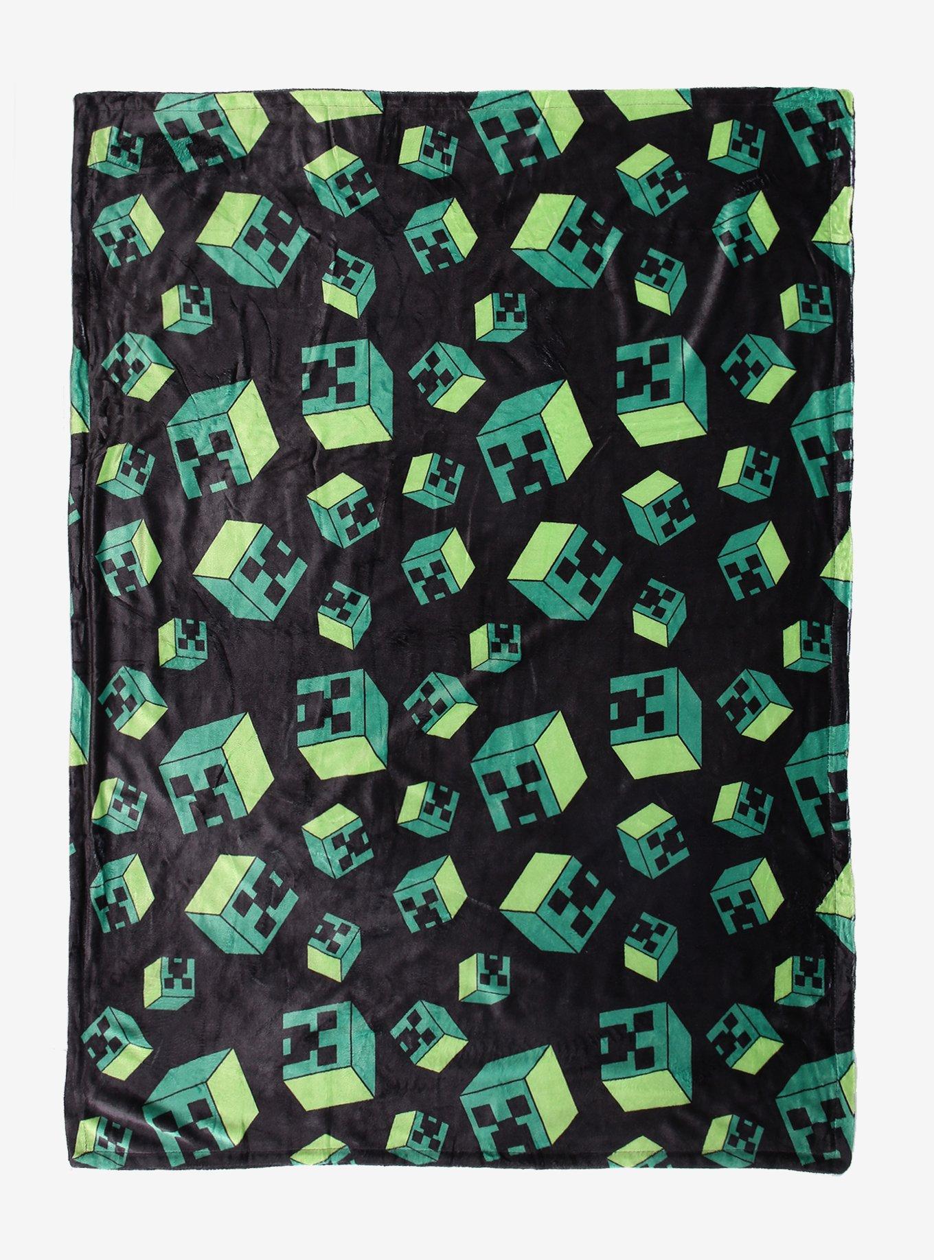 Minecraft Creeper Reversible Throw Blanket, , alternate