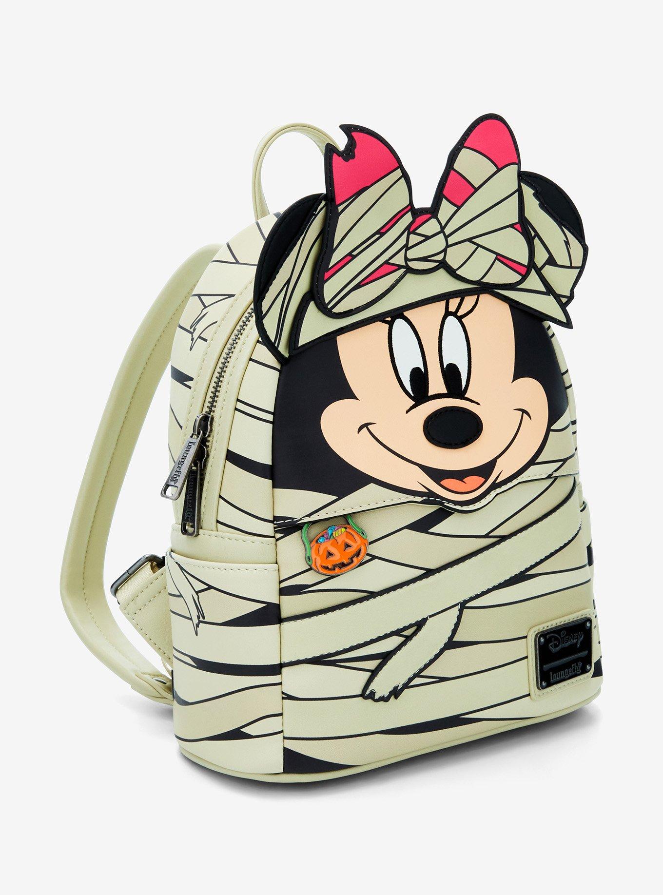 Loungefly Disney Minnie Mouse Mummy Glow-in-the-Dark Mini Backpack, , alternate