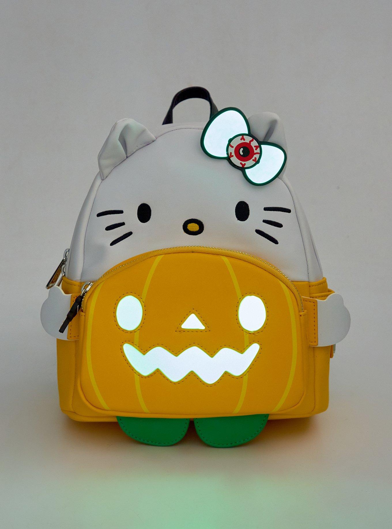 Loungefly Sanrio Hello Kitty Jack-o-Lantern Glow-in-the-Dark Mini Backpack, , alternate