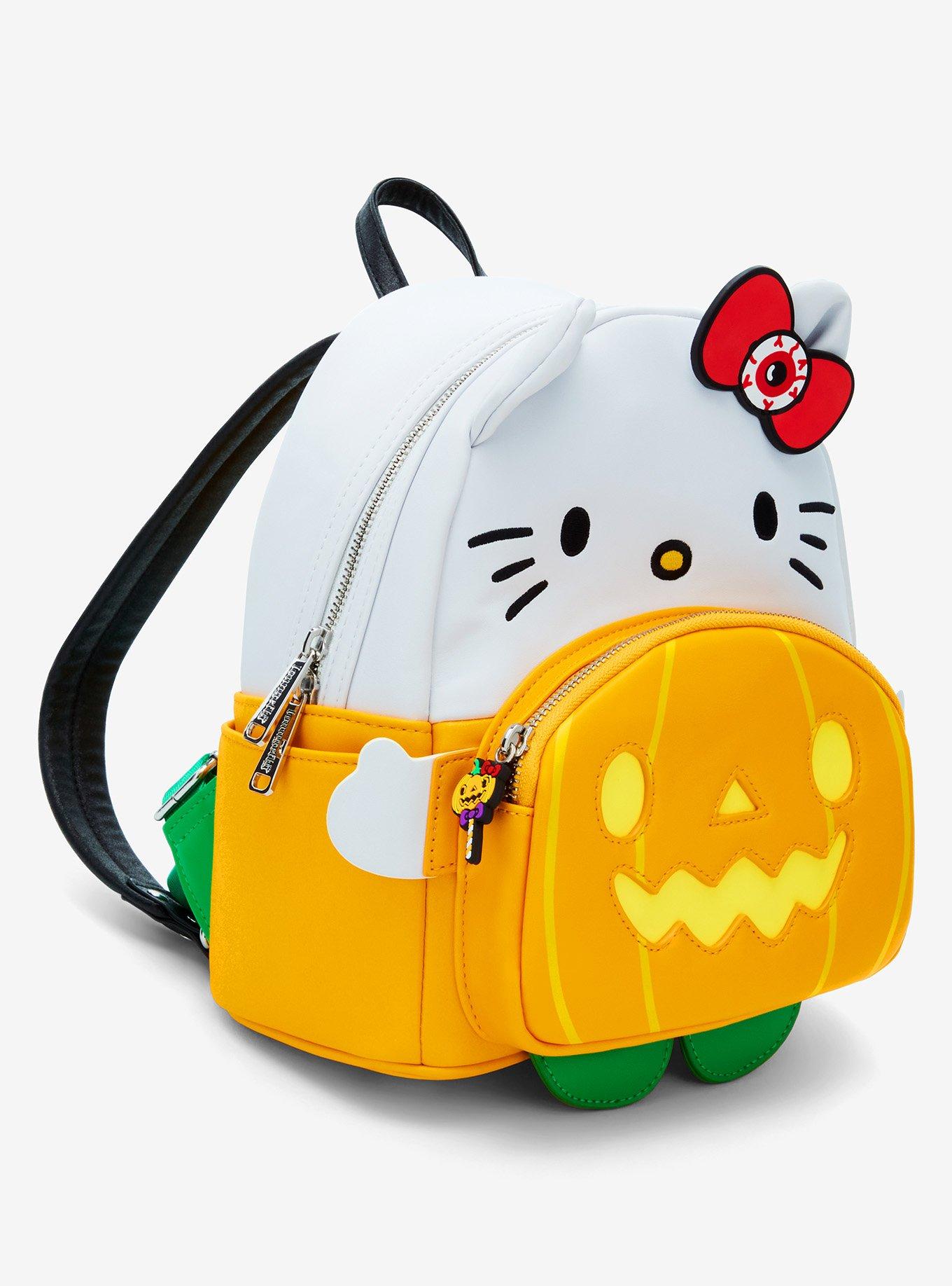 Loungefly Sanrio Hello Kitty Jack-o-Lantern Glow-in-the-Dark Mini Backpack, , alternate