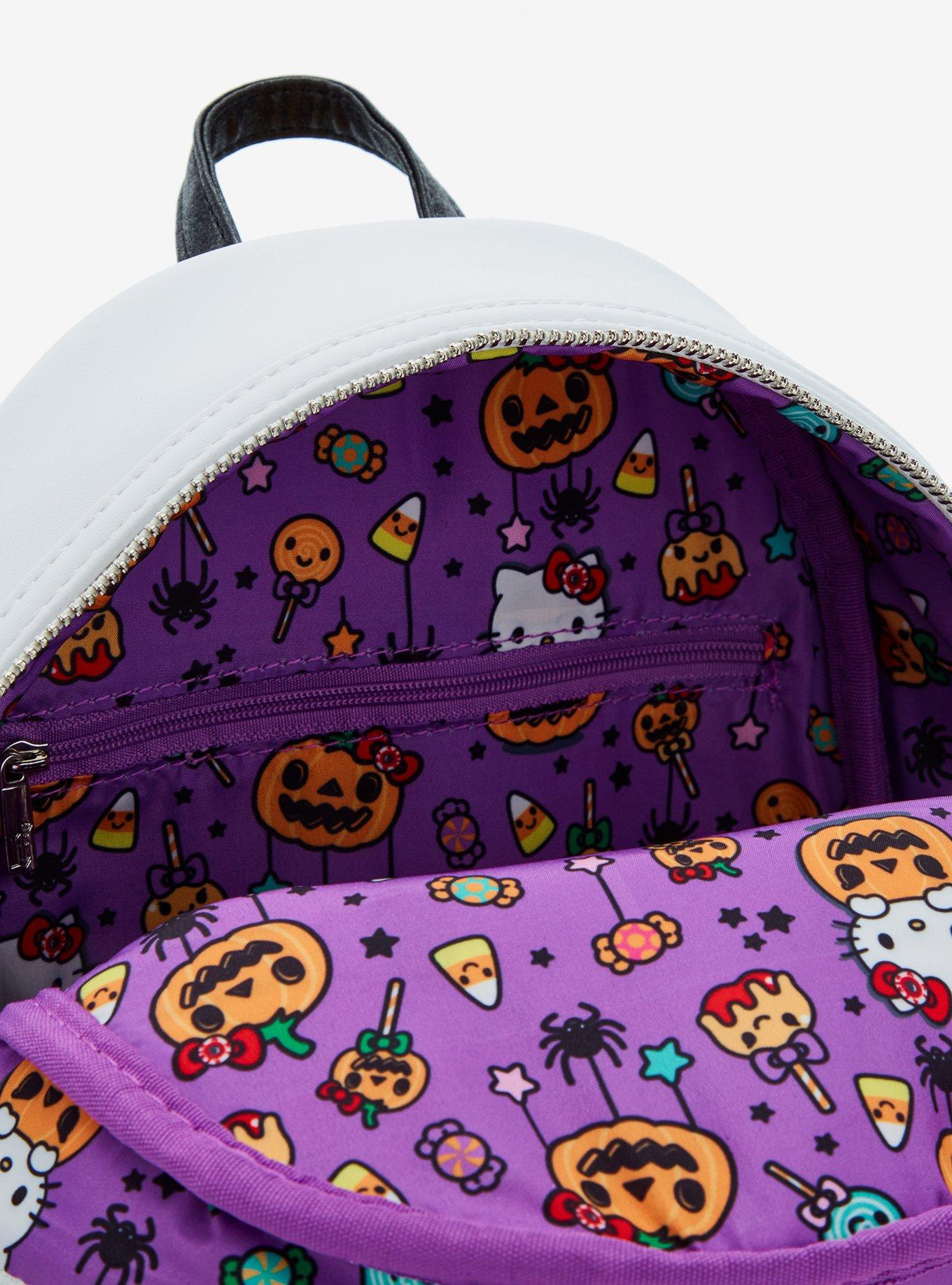 Loungefly Sanrio Hello Kitty Jack-o-Lantern Glow-in-the-Dark Mini Backpack, , alternate