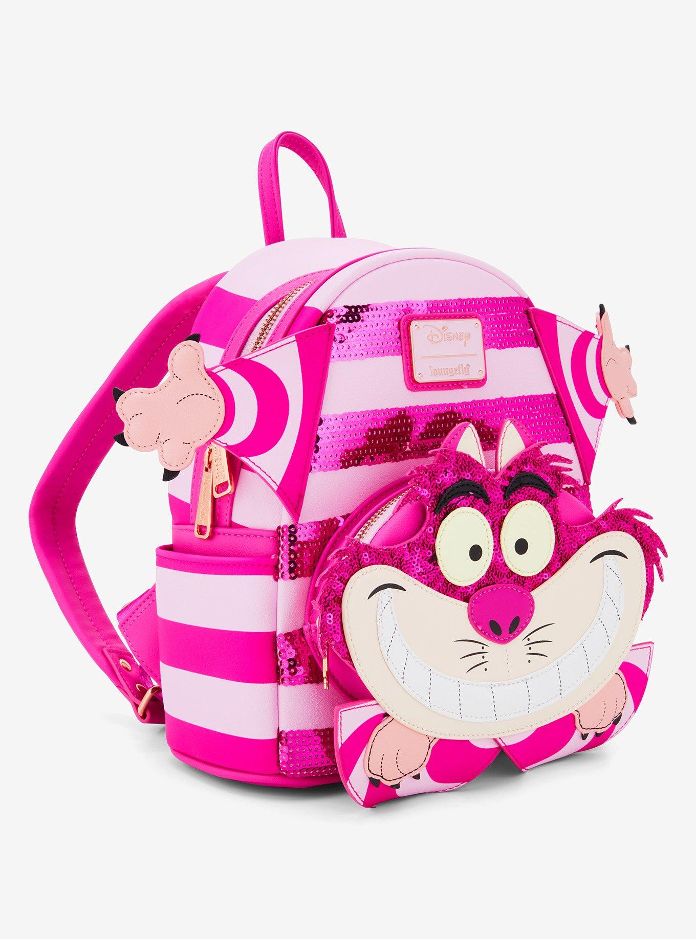 Loungefly Disney Alice in Wonderland Cheshire Cat Sequined Mini Backpack, , alternate