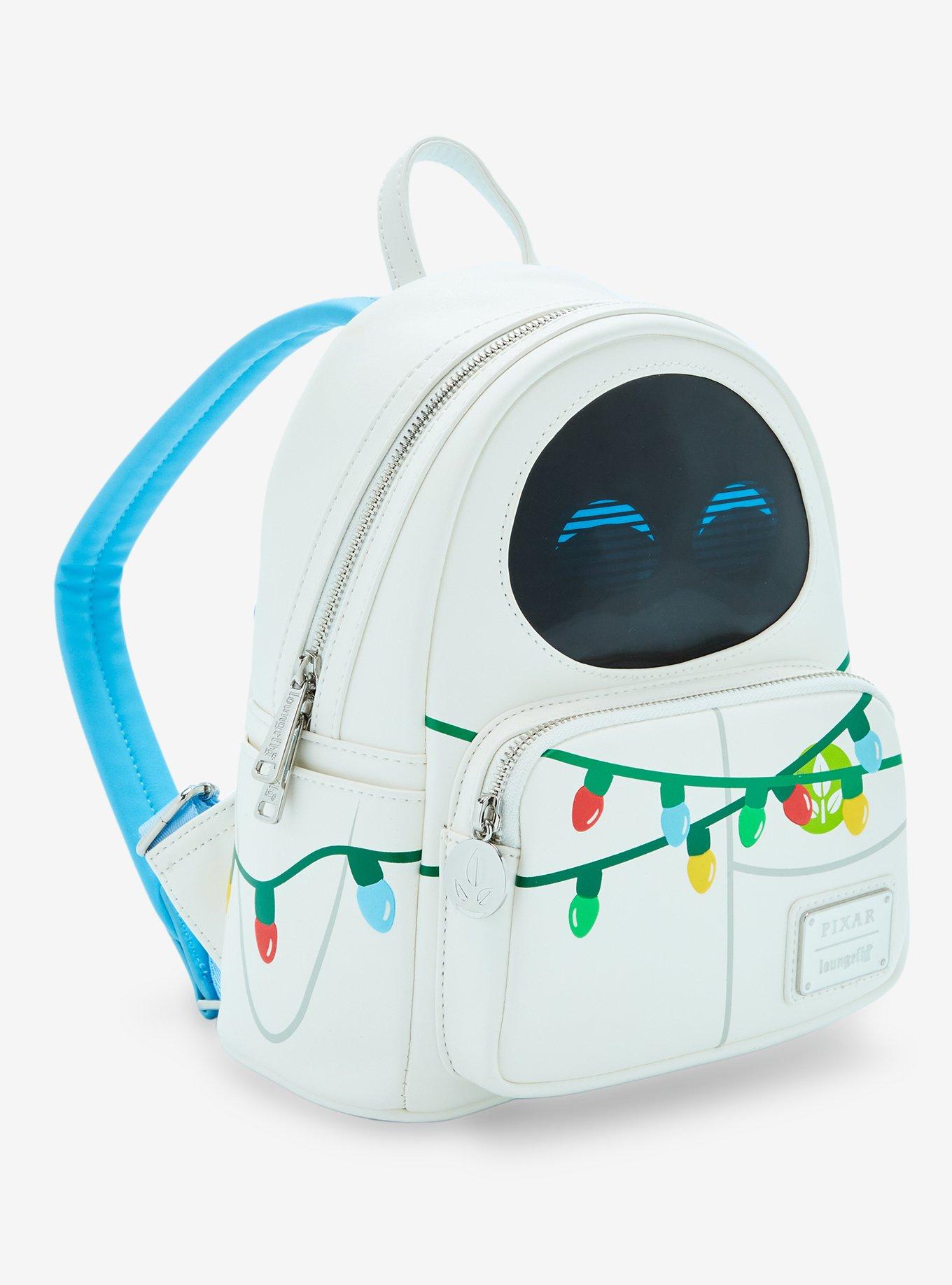 Loungefly Disney Pixar WALL-E EVE Christmas Lights Lenticular Mini Backpack, , alternate