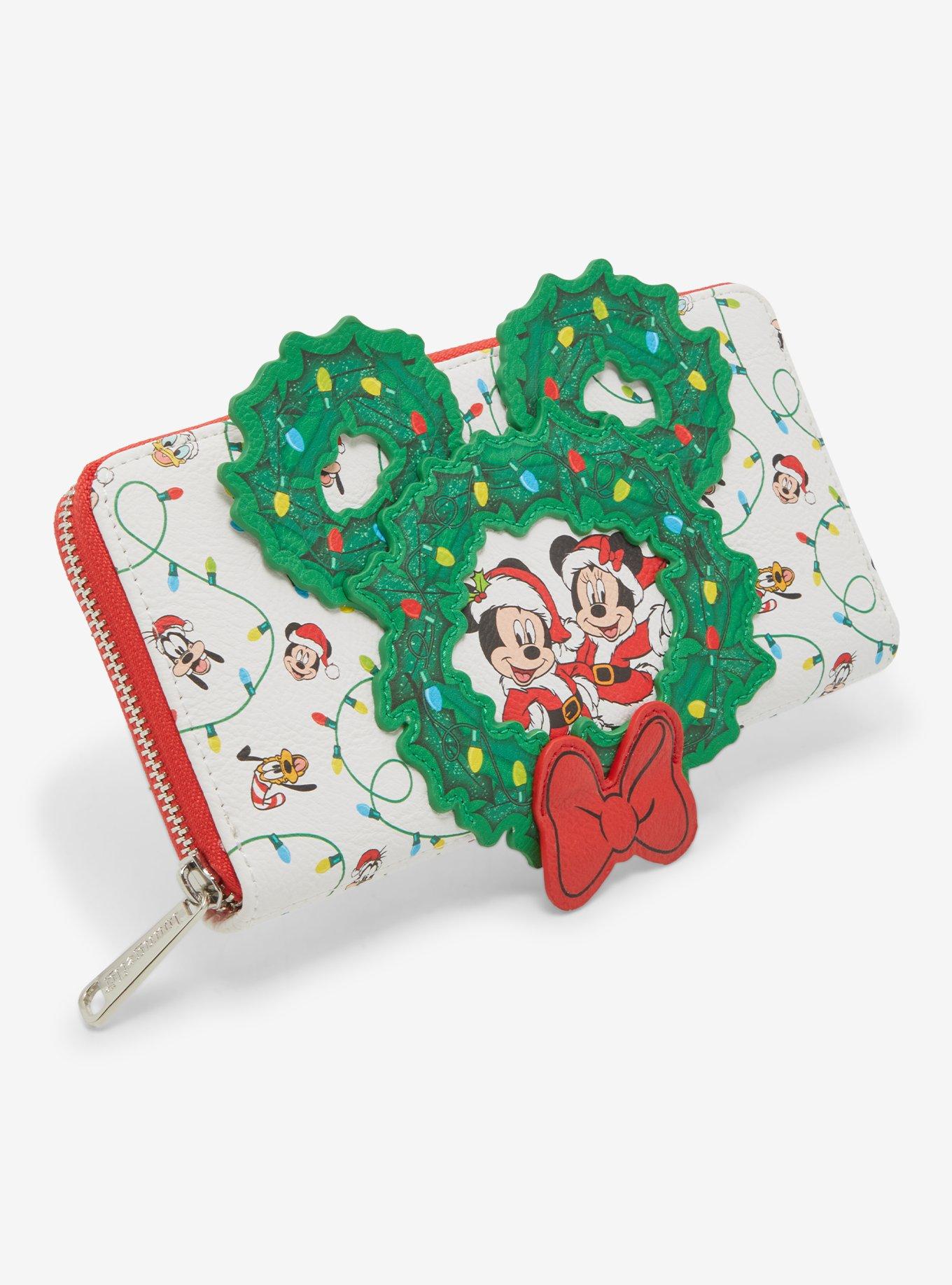 Loungefly Disney Mickey & Minnie Mouse Wreath Wallet, , alternate