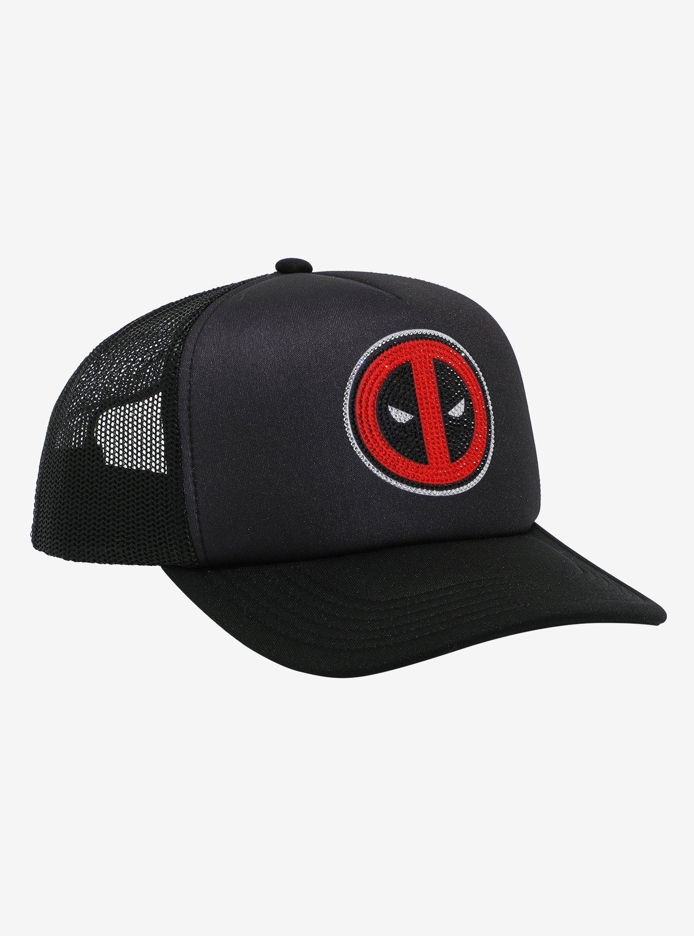 Marvel Deadpool Rhinestone Logo Trucker Hat, , hi-res