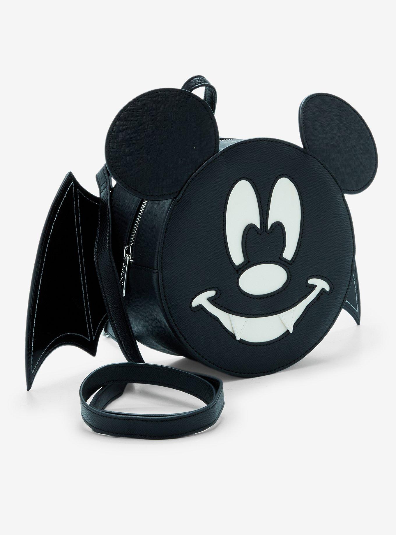 Loungefly Mickey Bat Figural Glow-in-the-Dark Convertible Mini Backpack, , alternate