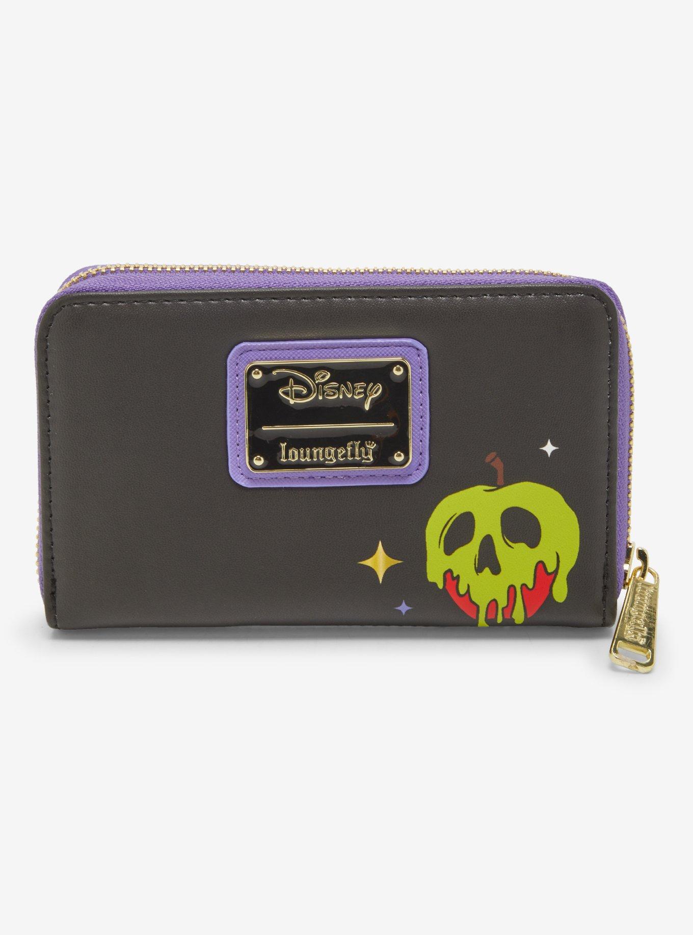 Loungefly Disney Snow White & the Seven Dwarfs Evil Queen Small Zip Wallet, , alternate