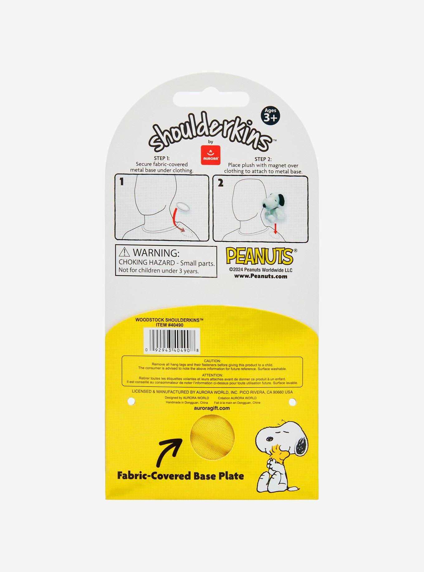 Peanuts Shoulderkins Woodstock Magnetic Shoulder Sitting 5 Inch Plush