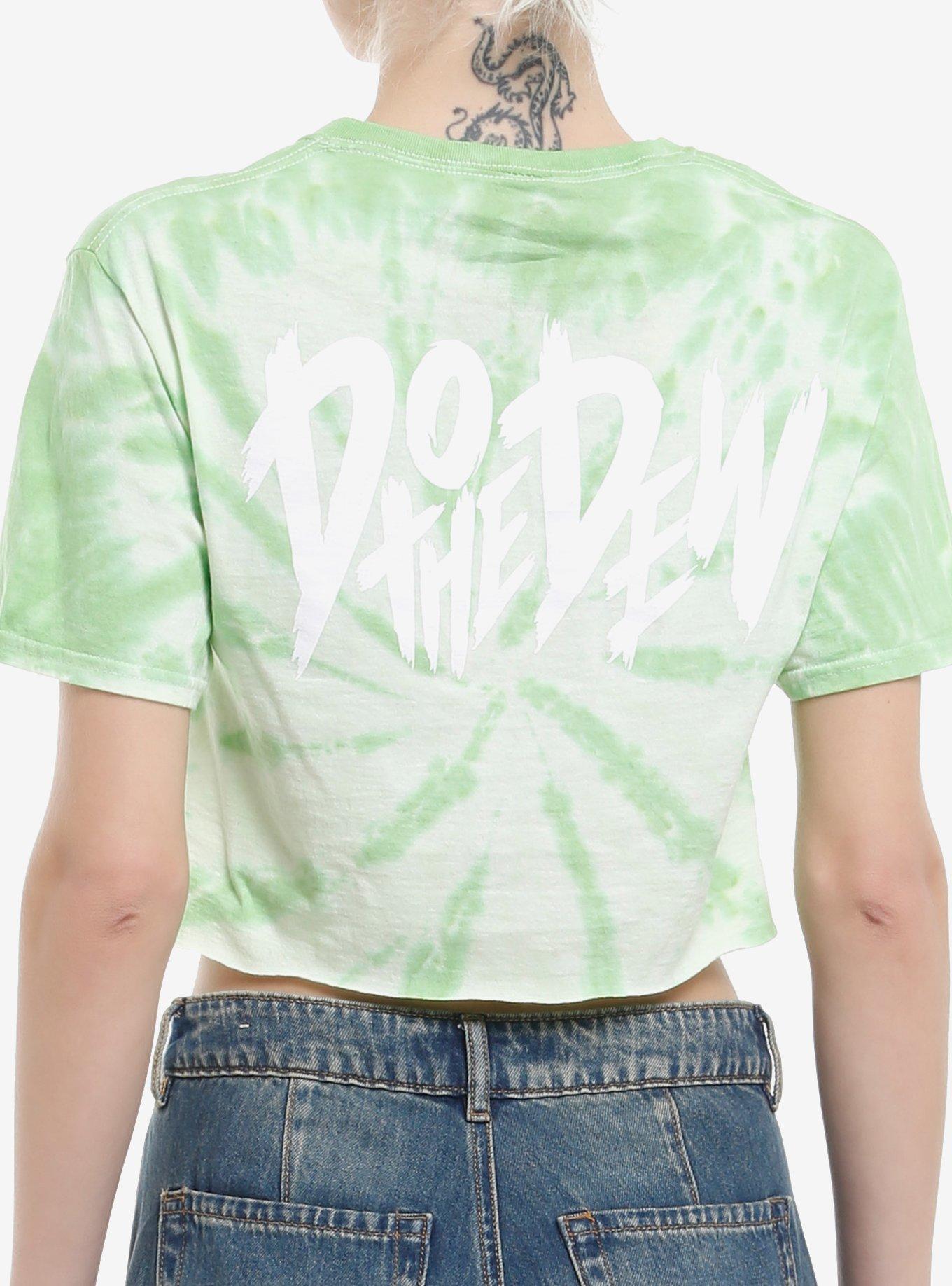 Mountain Dew Green Tie-Dye Crop Girls T-Shirt, , hi-res