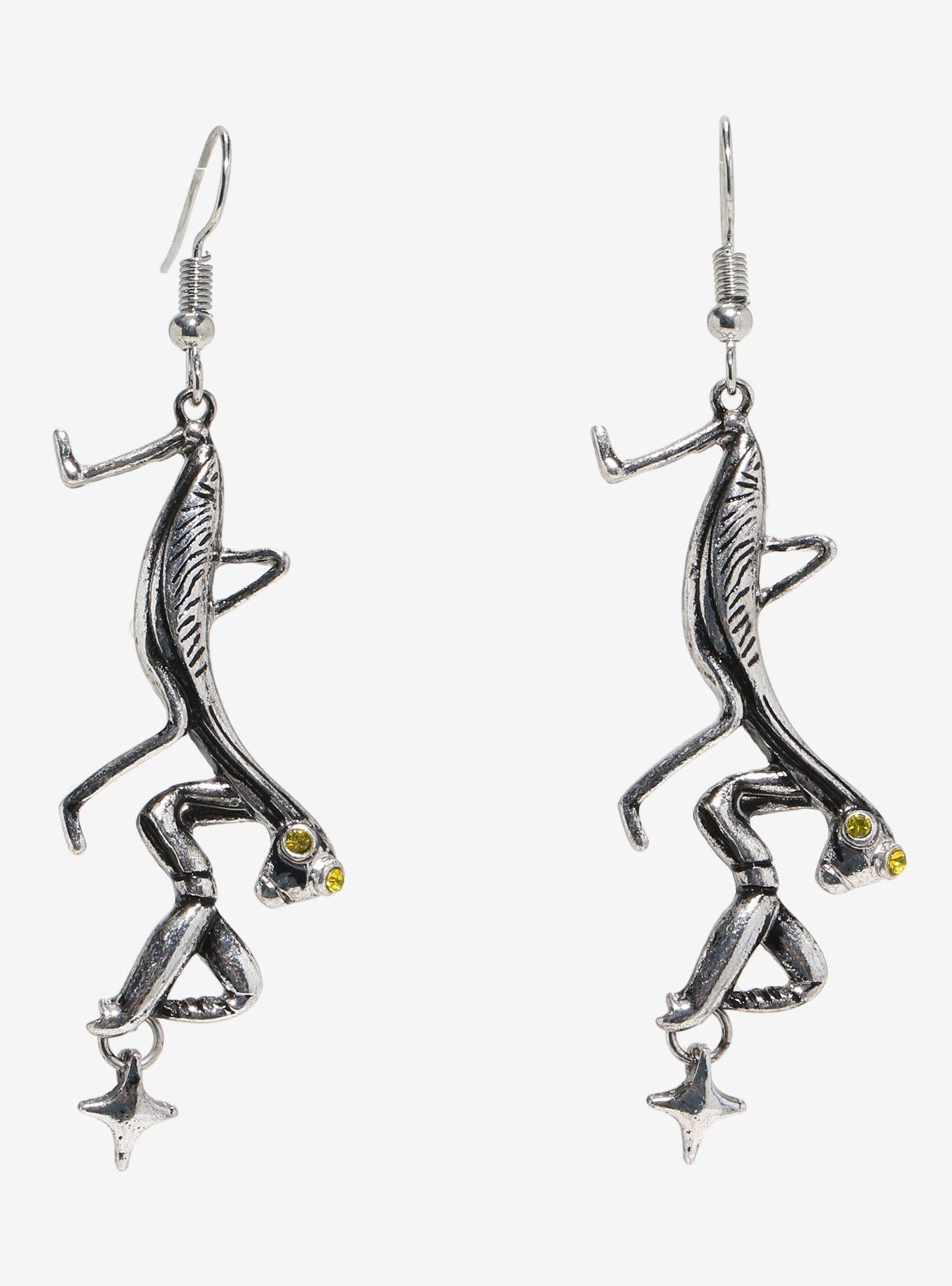 Praying Mantis Drop Earrings, , hi-res