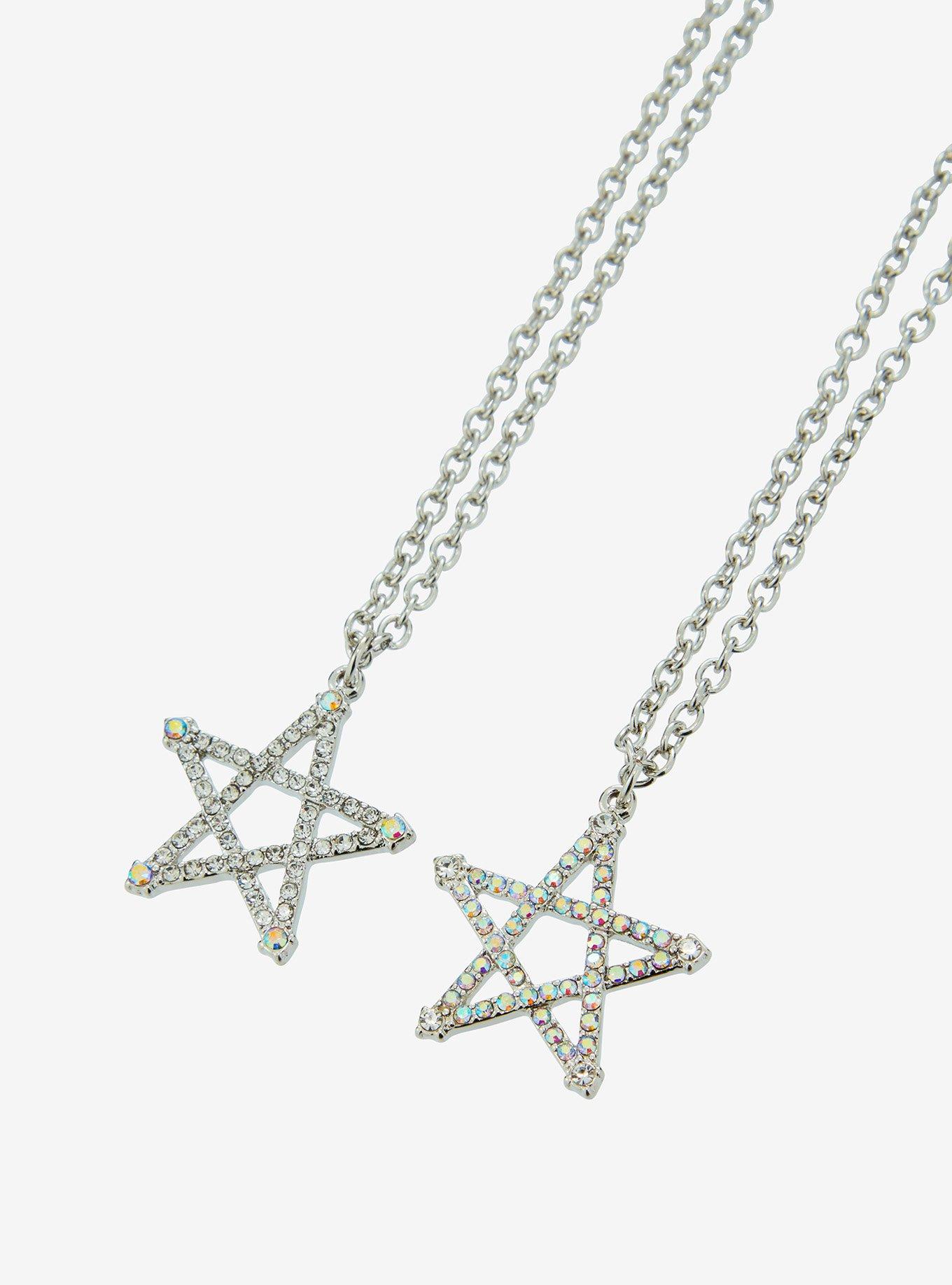 Bling Star Best Friend Necklace Set, , alternate