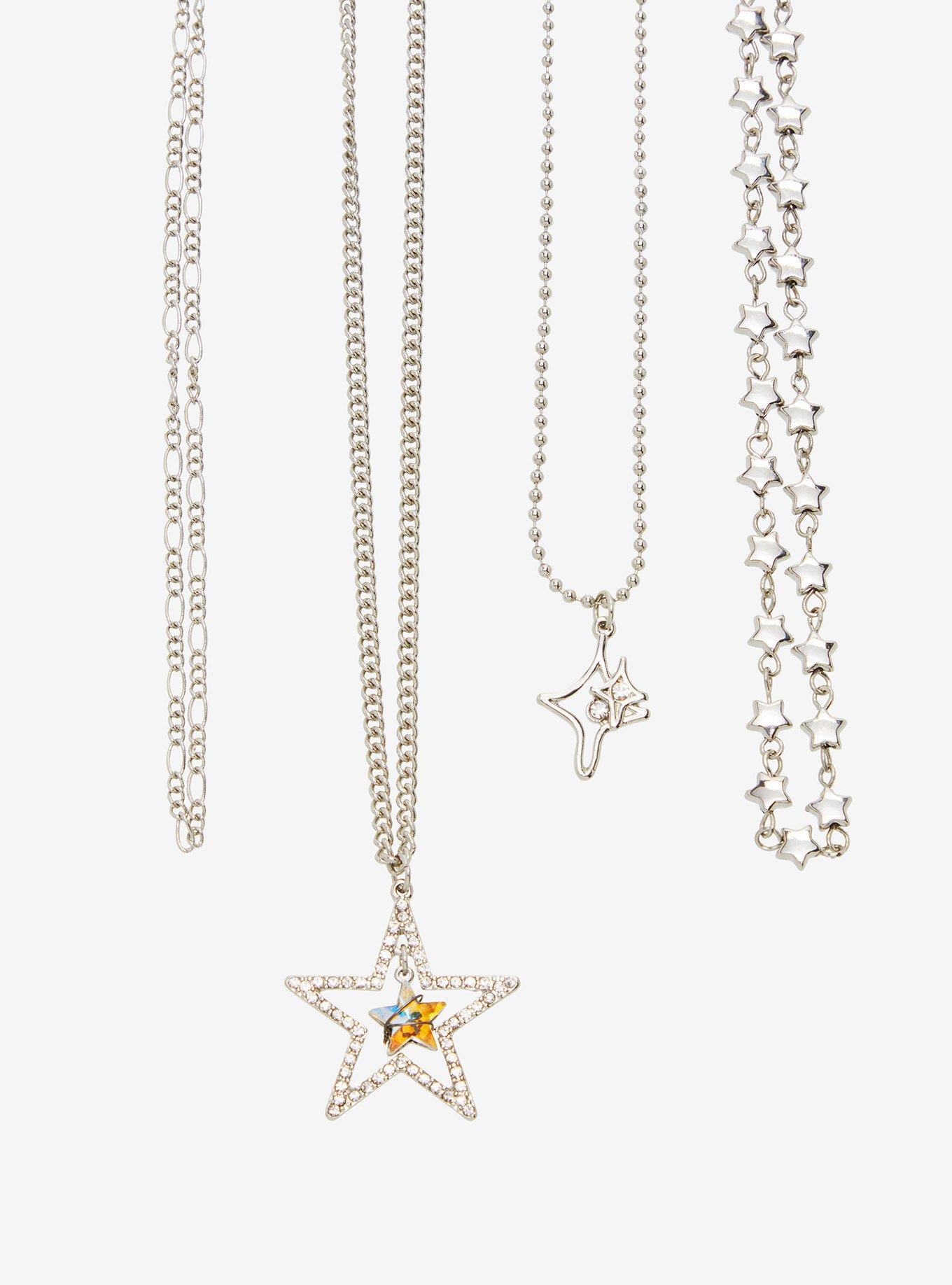 Star Bling Chain Necklace Set, , alternate