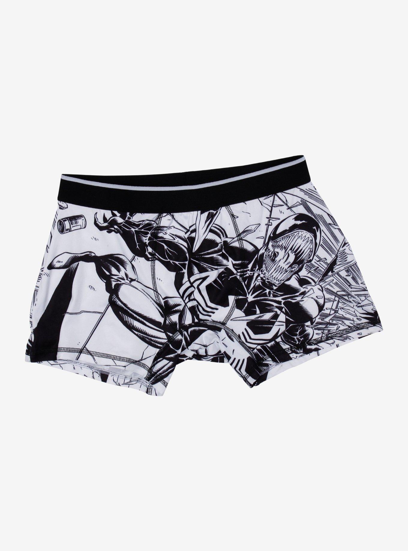 Marvel Venom Black & White Boxer Briefs, MULTI, alternate