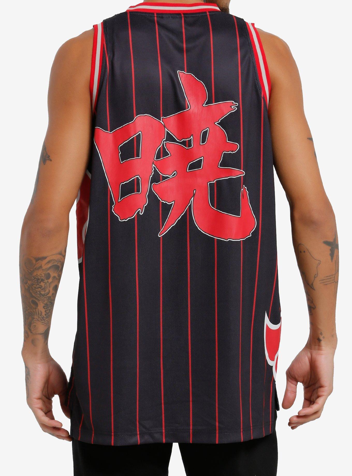 Naruto Shippuden Akatsuki Striped Basketball Jersey Tank Top, , hi-res