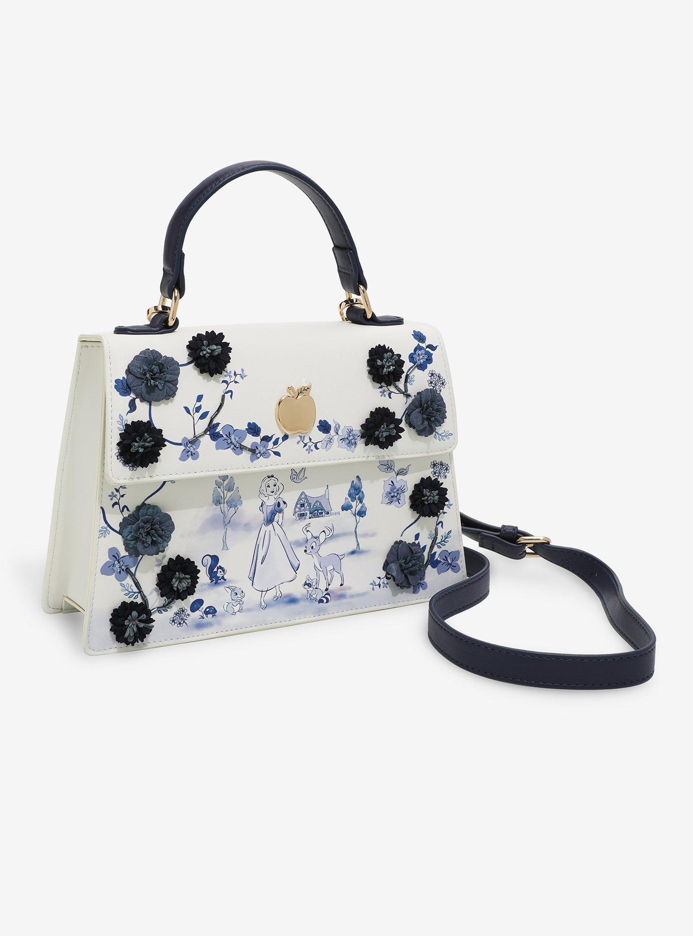 Disney Snow White and the Seven Dwarfs Tonal Floral Handbag - BoxLunch Exclusive, , hi-res