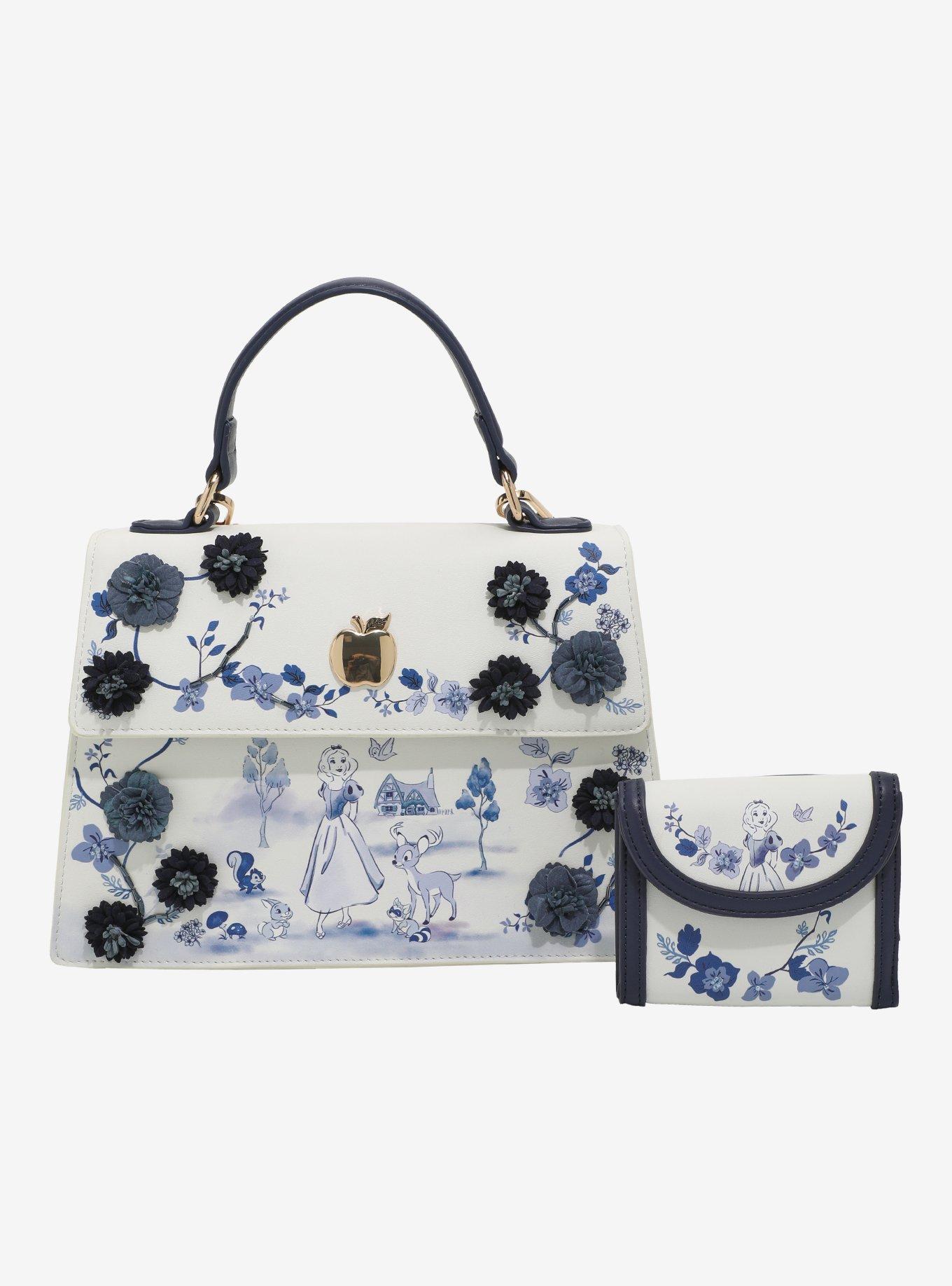 Disney Snow White and the Seven Dwarfs Tonal Floral Handbag - BoxLunch Exclusive, , alternate