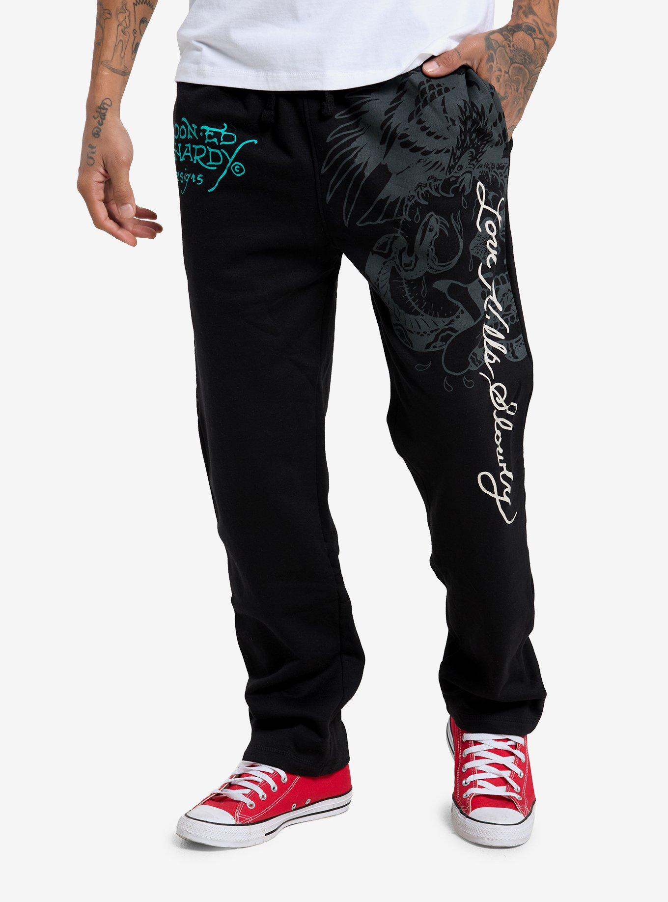 Ed Hardy Tiger Logo Sweatpants, , hi-res