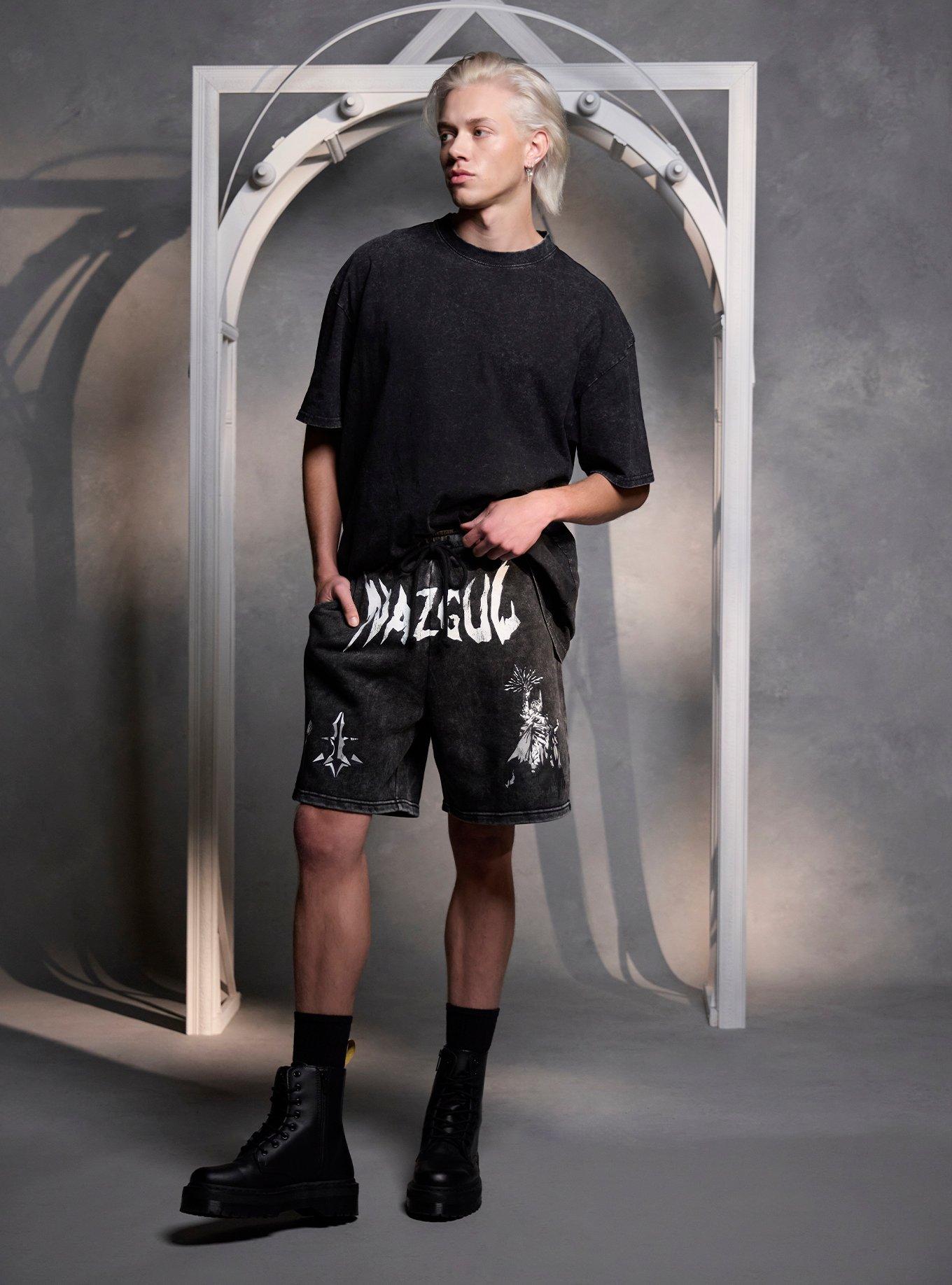 The Lord Of The Rings Nazgul Mineral Wash Lounge Shorts, , hi-res