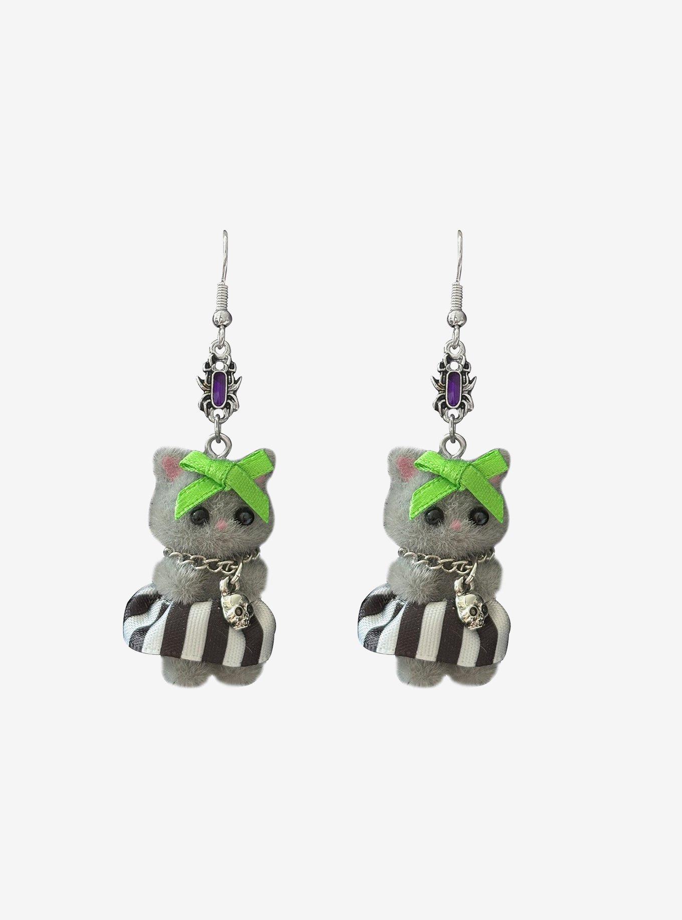 Bug & Cat Drop Earrings, , hi-res