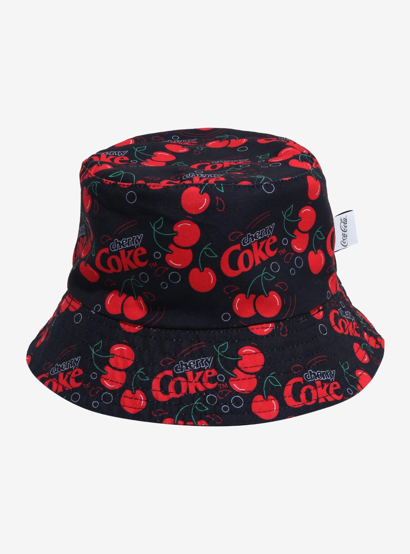 Coca-Cola Cherry Coke Logo Reversible Bucket Hat, , alternate