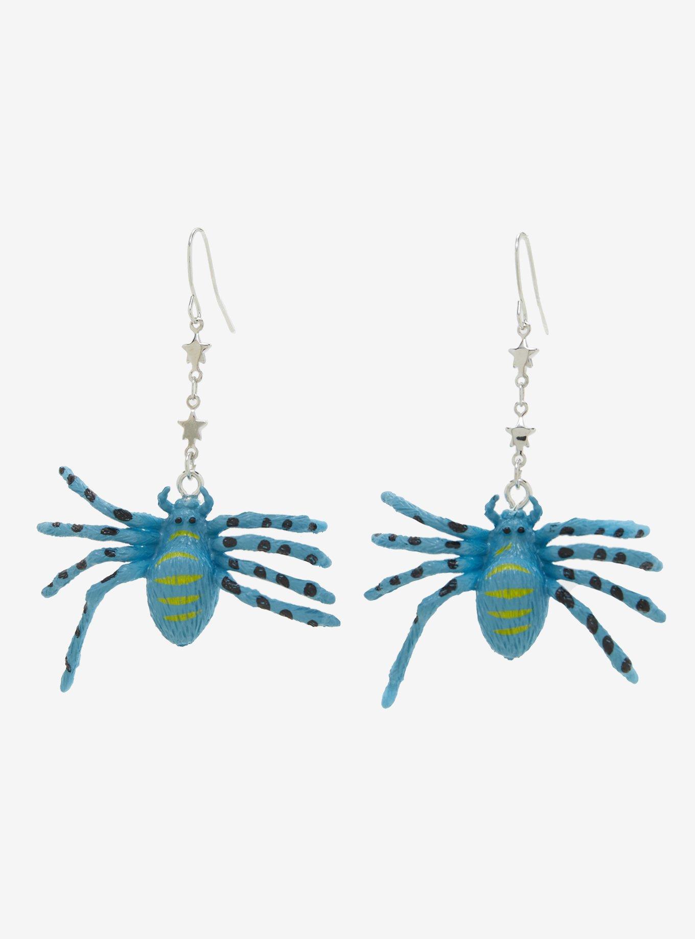 Blue Spider Star Earrings, , hi-res