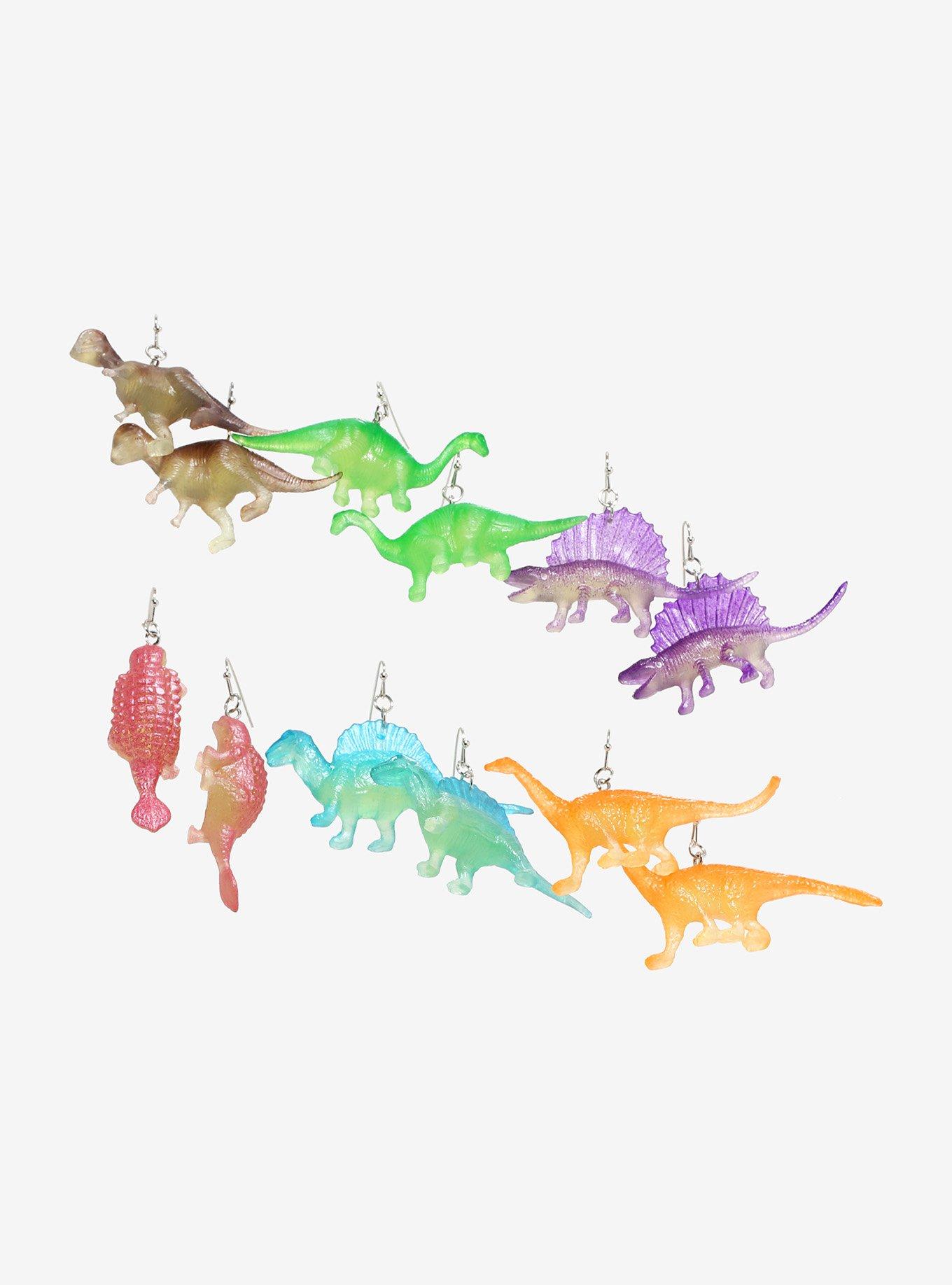 Dinosaur Glow-In-The-Dark Earring Set, , alternate