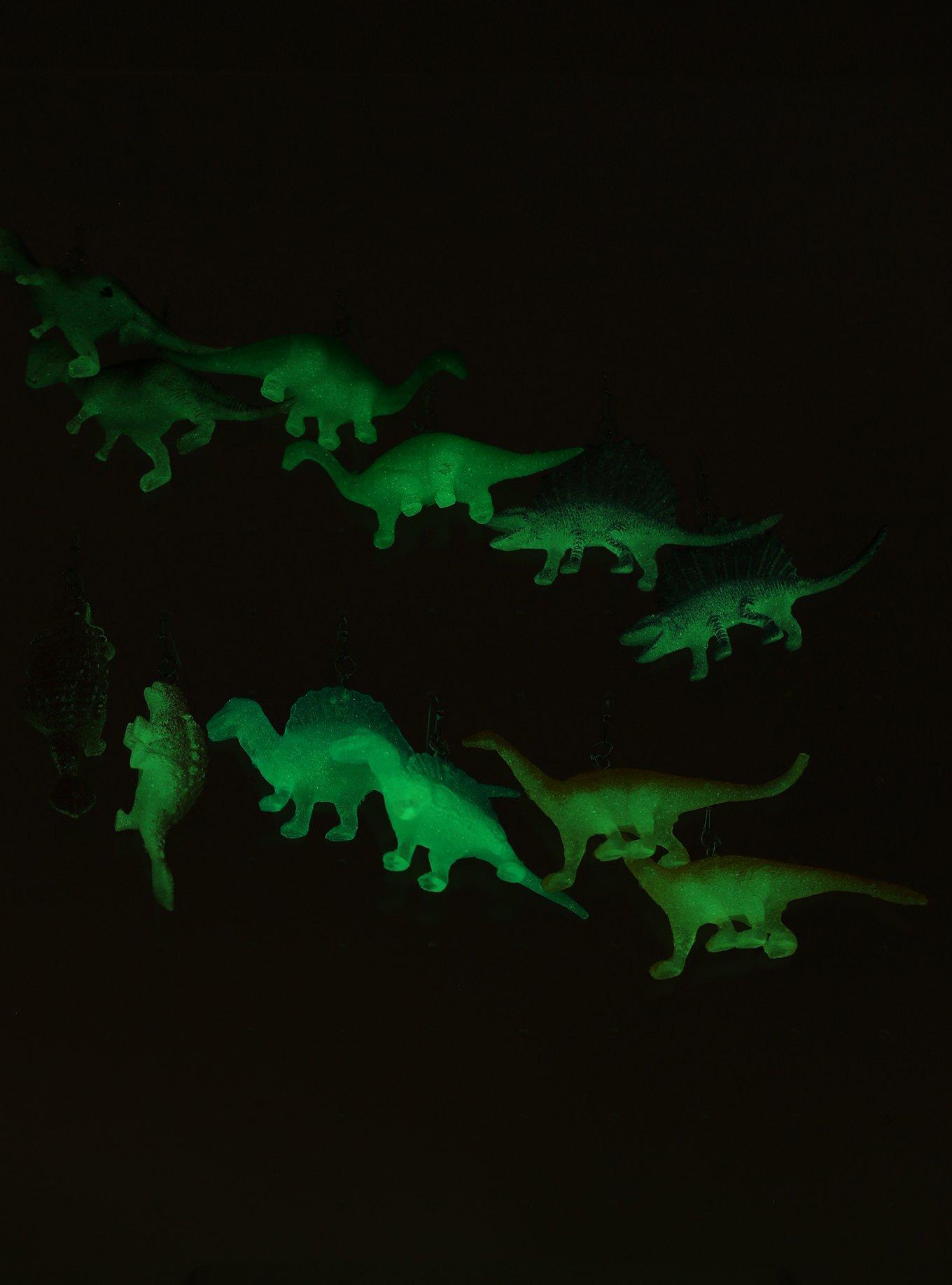 Dinosaur Glow-In-The-Dark Earring Set, , alternate