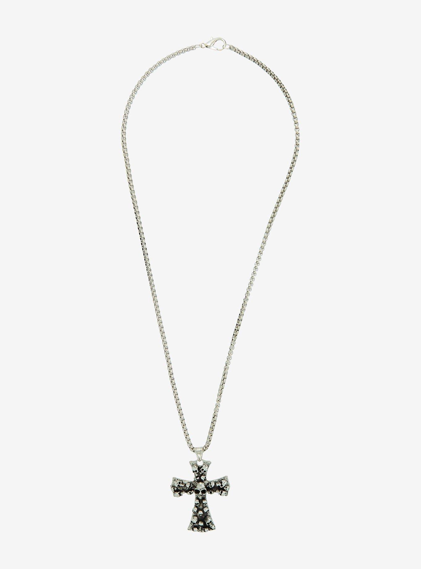 Social Collision Catacombs Cross Necklace, , hi-res