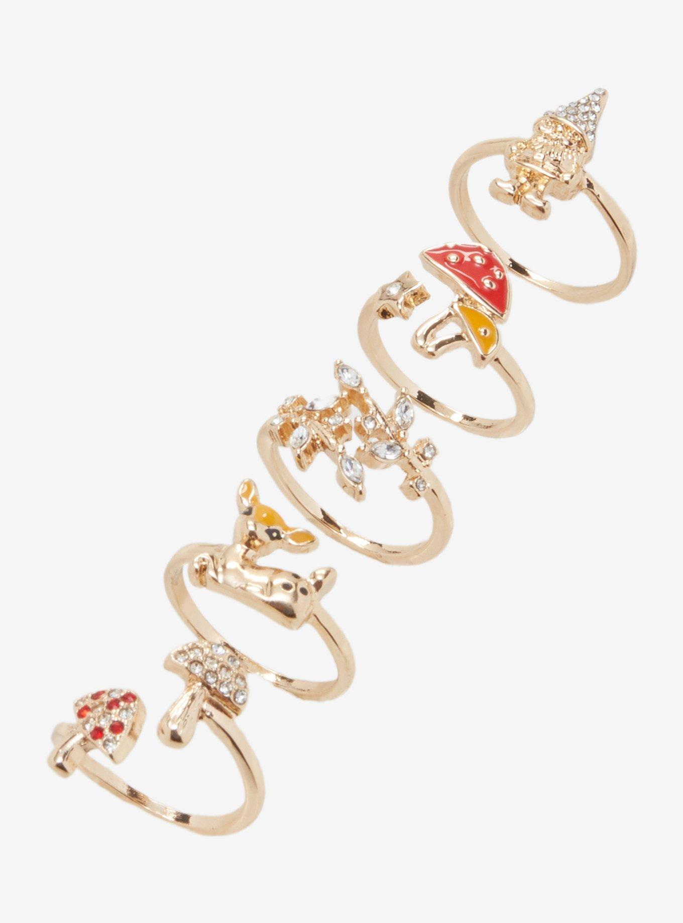 Thorn & Fable Deer Mushroom Ring Set, , alternate