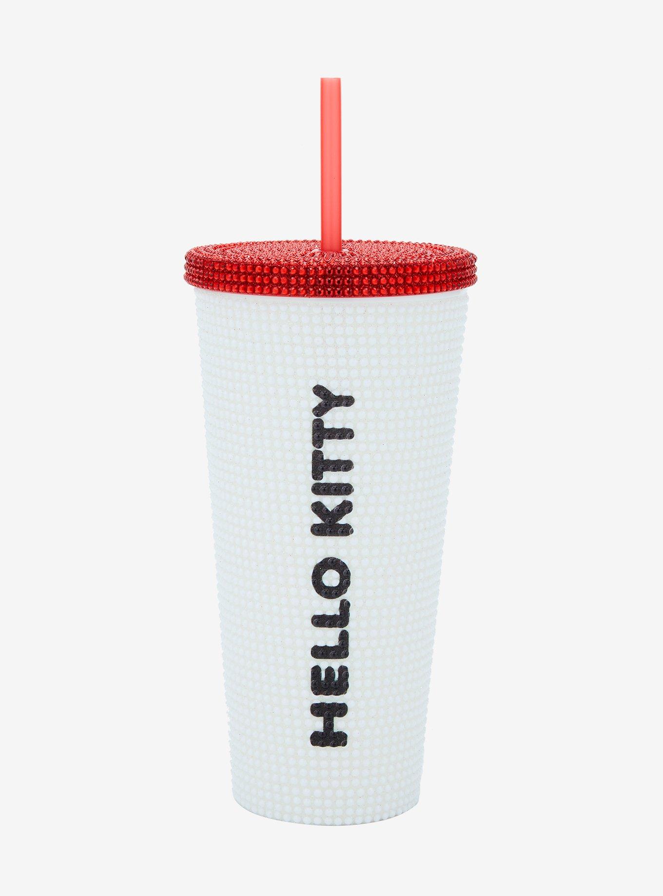 Hello Kitty Face Rhinestone Sparkle Acrylic Travel Cup, , alternate