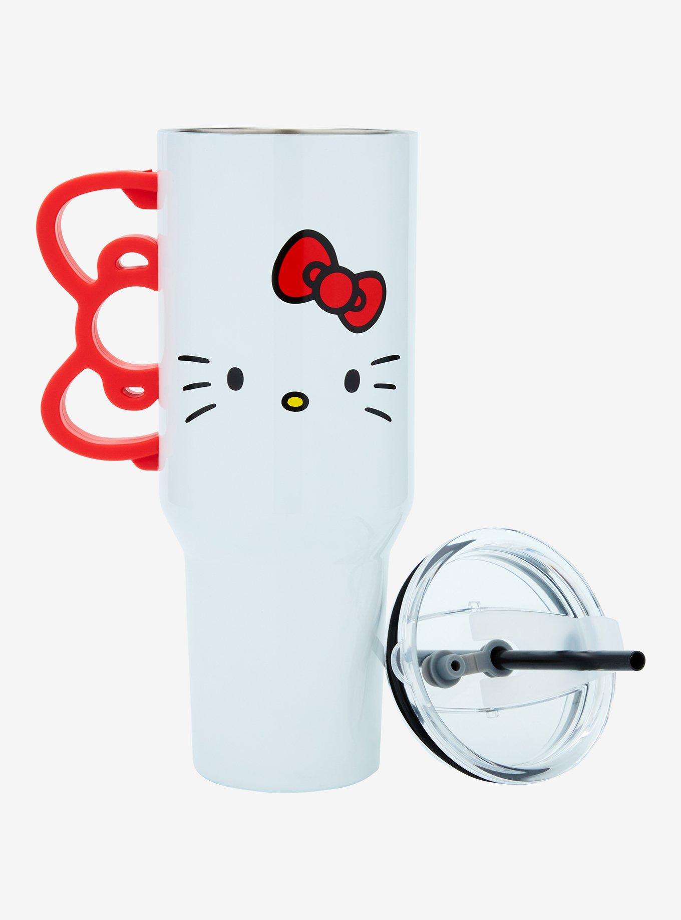 Hello Kitty Red Bow Handle Stainless Steel Travel Cup, , alternate