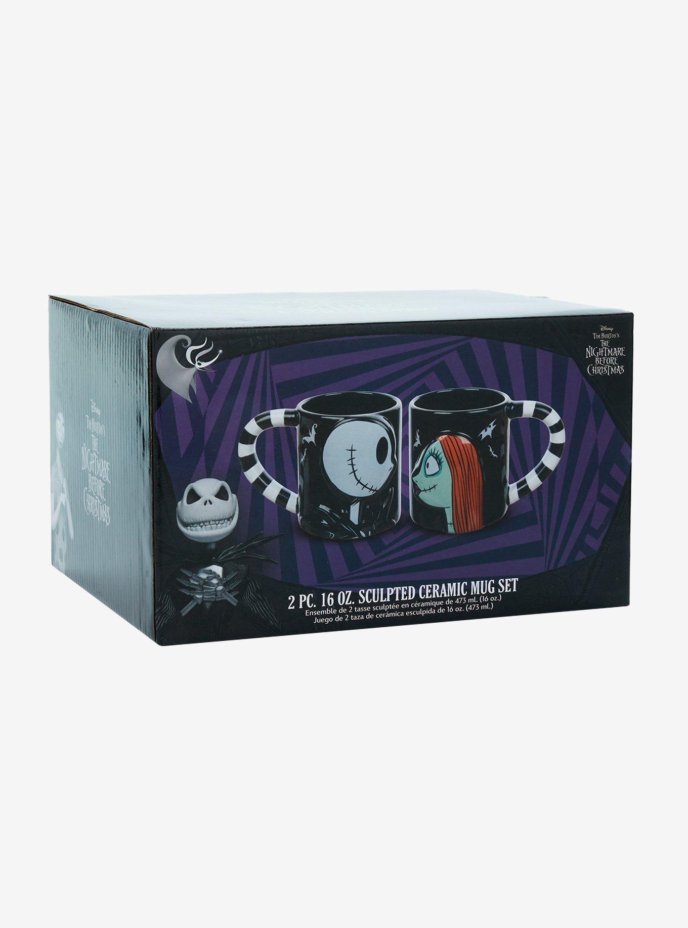 The Nightmare Before Christmas Jack & Sally Face Mug Set, , alternate