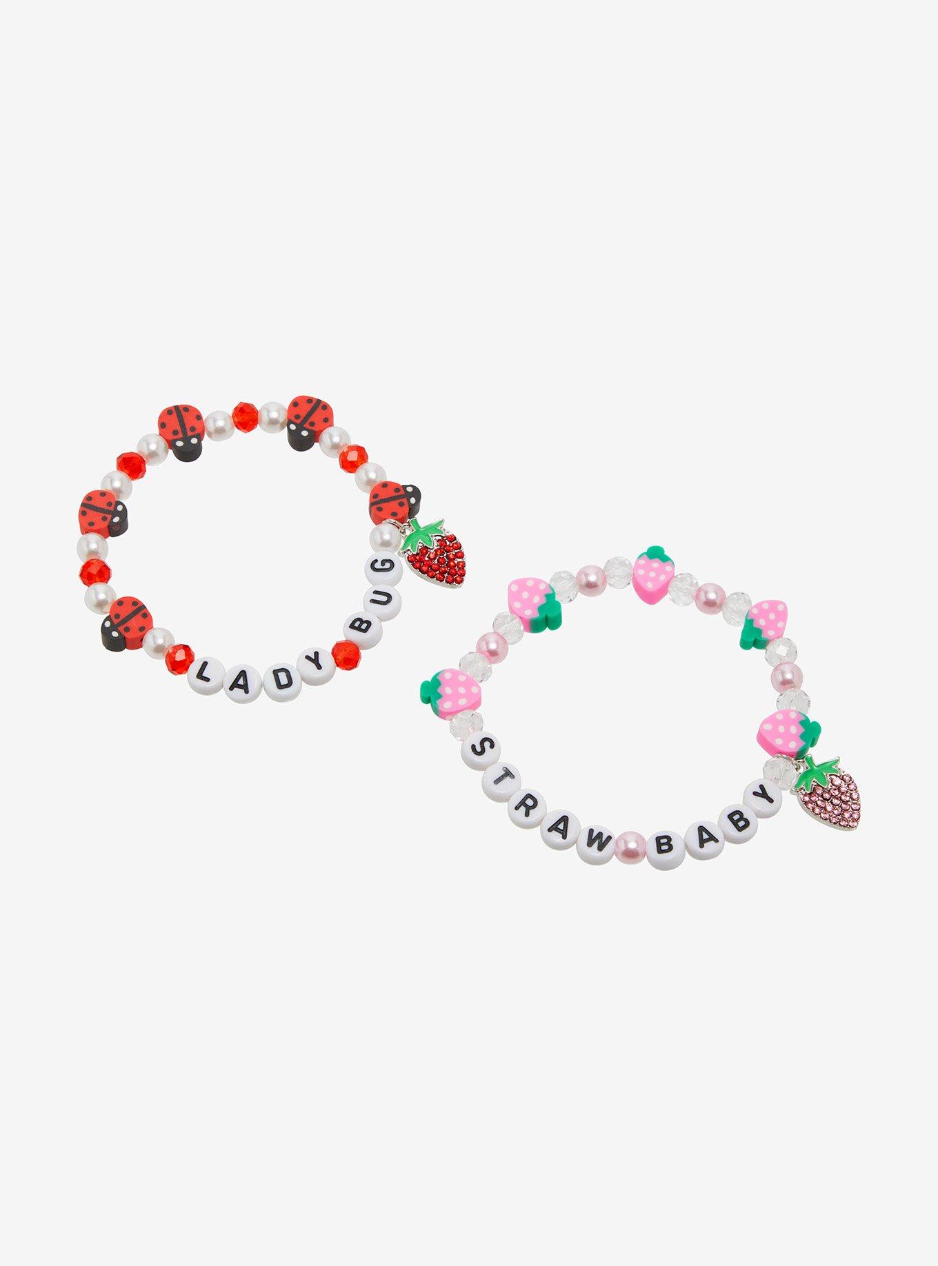 Sweet Society Ladybug Strawberry Best Friend Bead Bracelet Set, , hi-res
